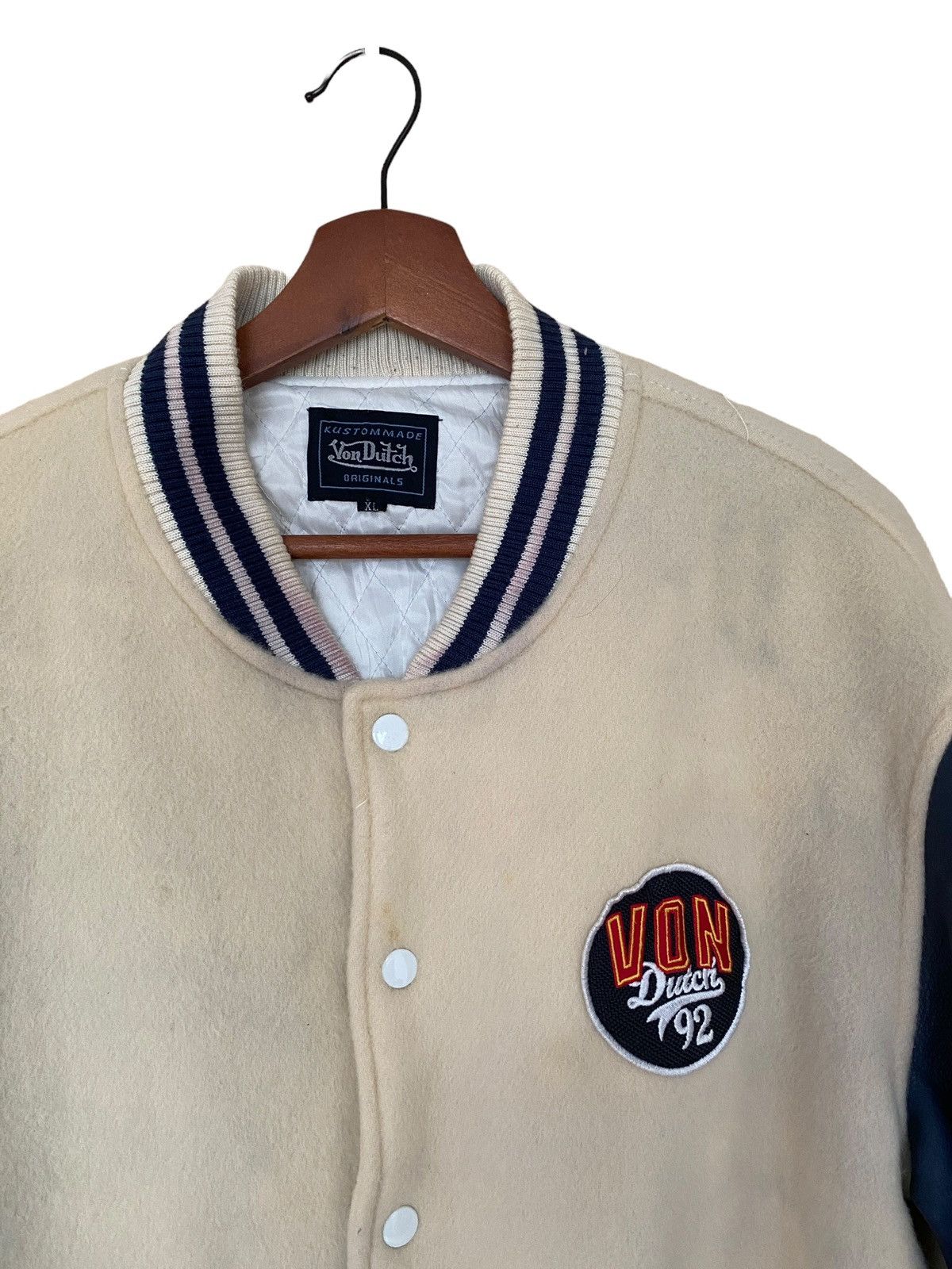 Vintage × Von Dutch Vintage Brand Von Dutch Leather Varsity 1990s Size US XL / EU 56 / 4 - 4 Thumbnail