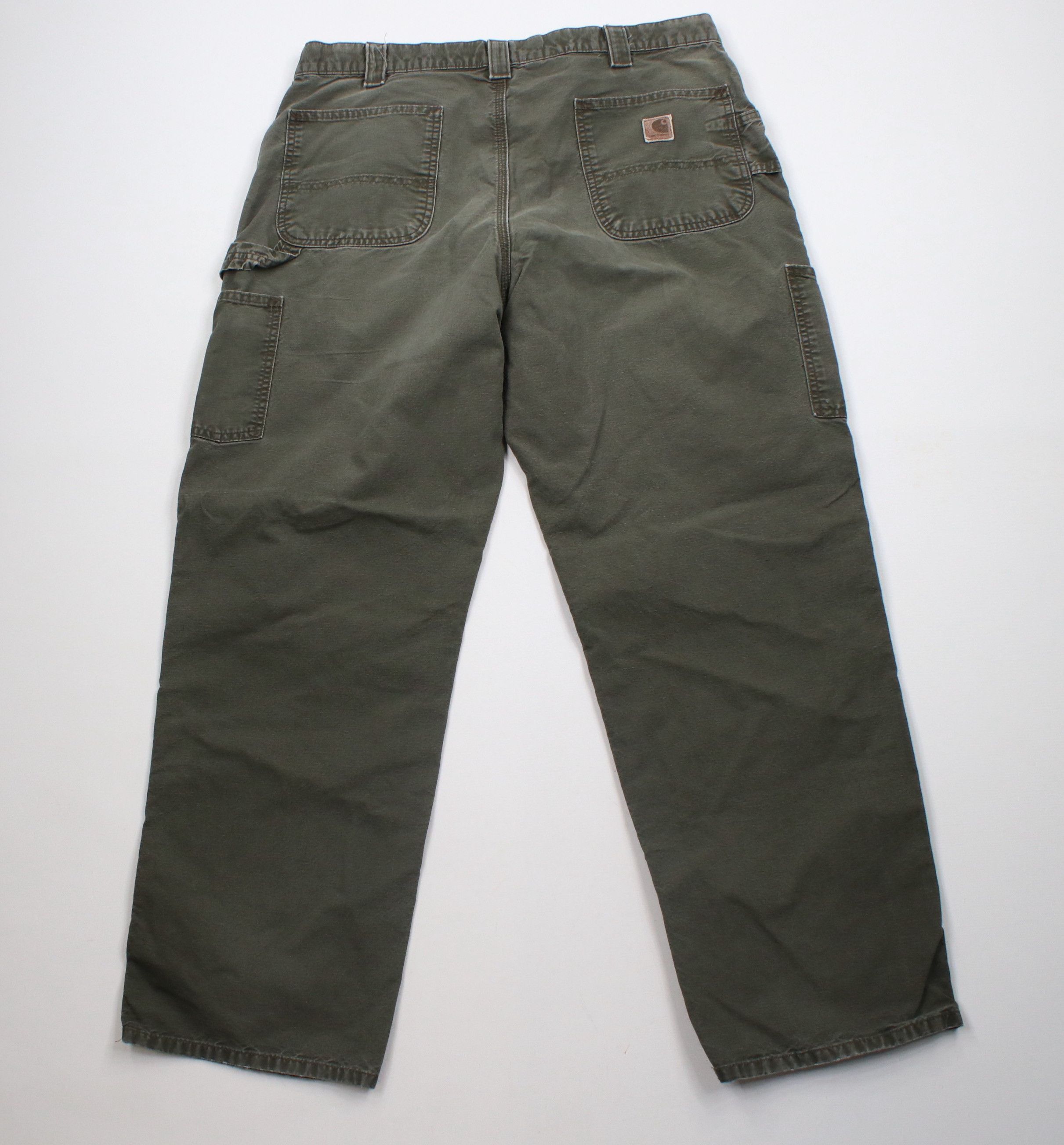Carhartt × Vintage Vintage Y2K Carhartt Spell Out Wide Leg Dungaree Pants Green Size US 38 / EU 54 - 8 Thumbnail
