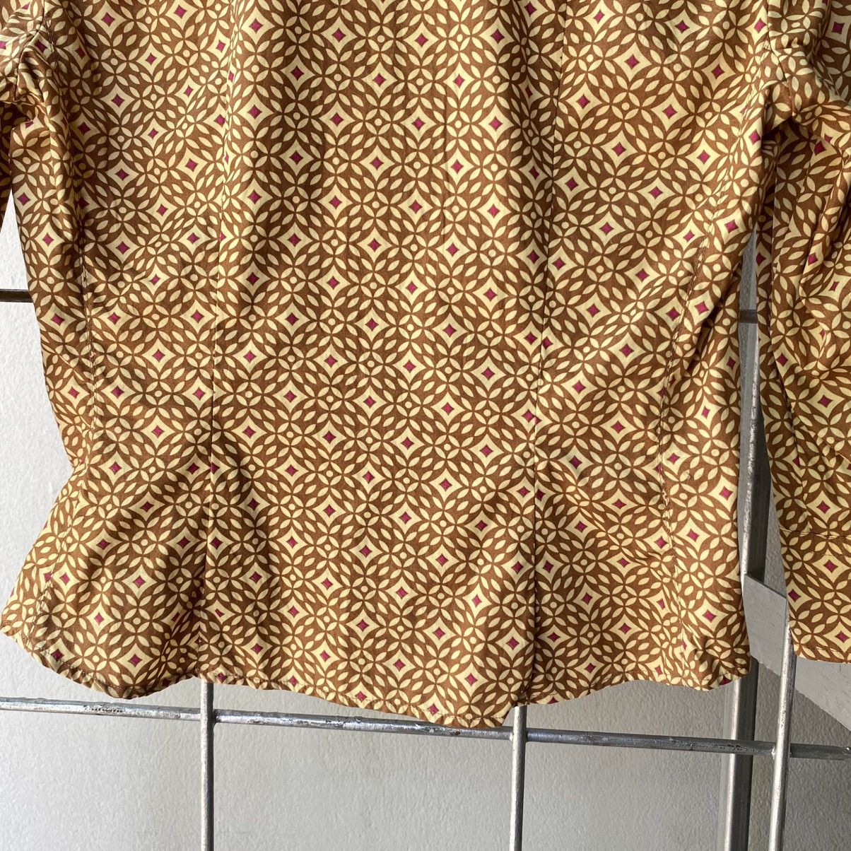Sportmax Sportmax Brown Geometric Fitted Blouse Size S / US 4 / IT 40 - 12 Thumbnail