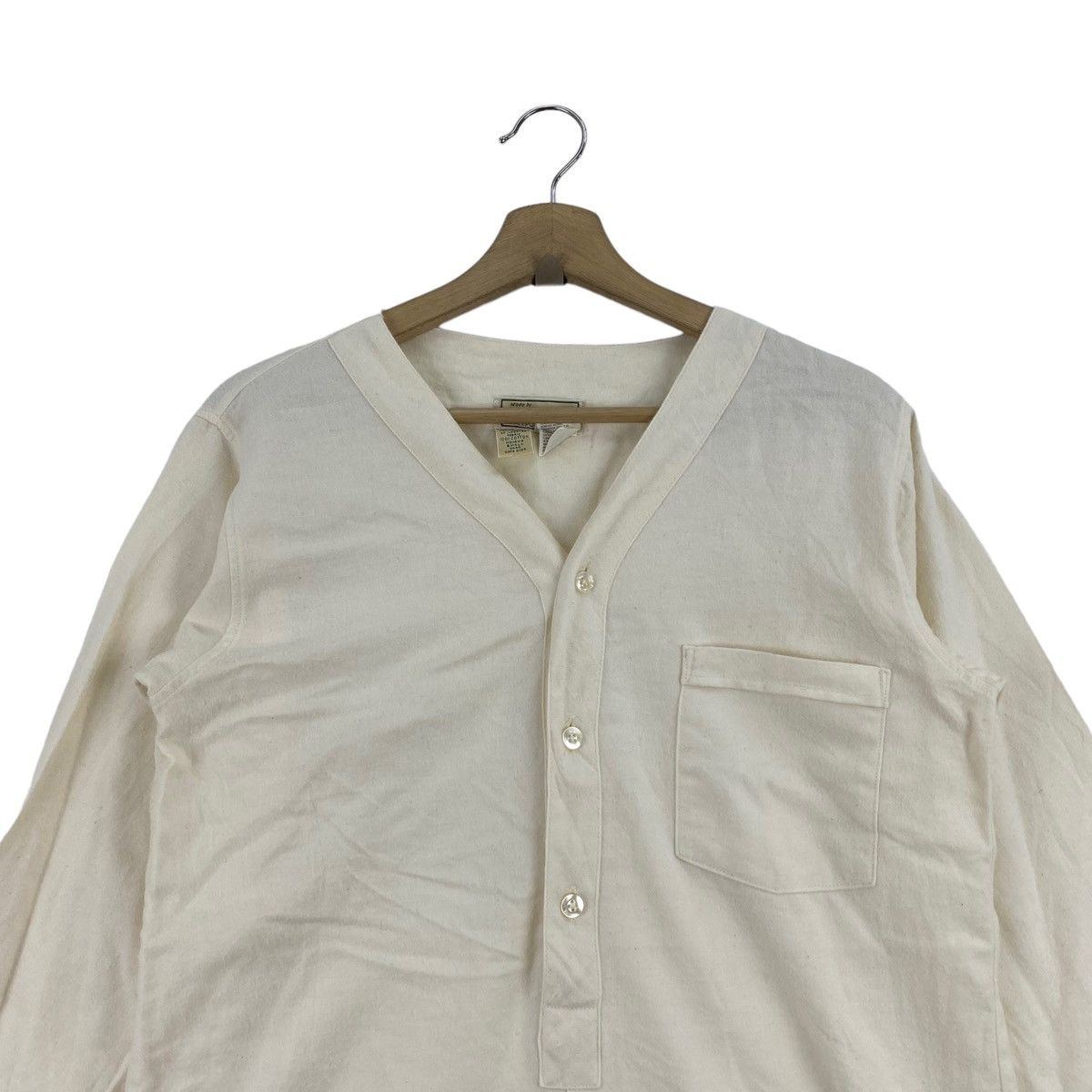 L.L. Bean × Vintage Vintage LL BEAN USA Three Quater Sleeve Cream Dress Size M / US 6-8 / IT 42-44 - 2 Thumbnail