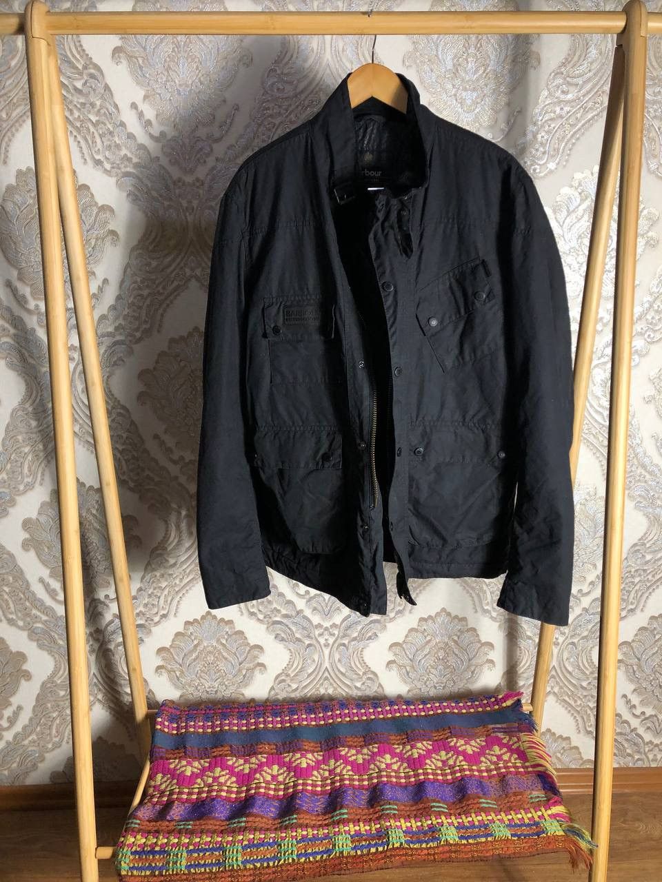 Barbour VERY RARE BARBOUR INTERNATIONAL WAXED MOTORCYCLE JACKET 90s Size US XXL / EU 58 / 5 - 2 Thumbnail