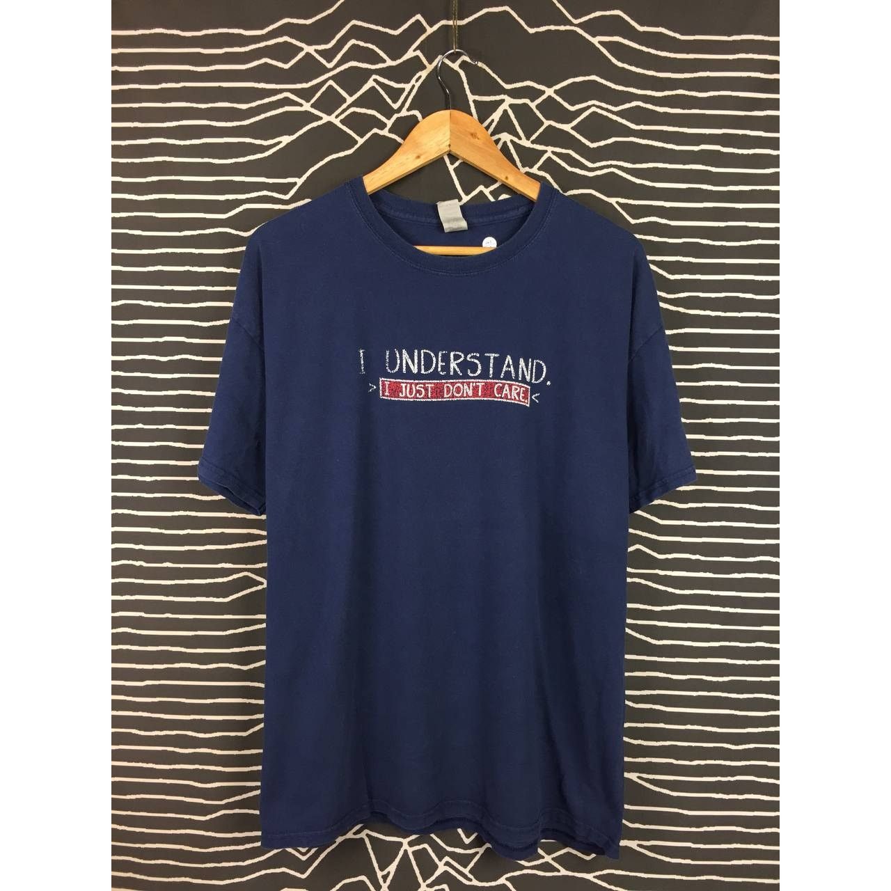 Gildan × Vintage Vtg I Understand I Just Don't Care Wording Statement Tee Size US XL / EU 56 / 4 - 1 Thumbnail