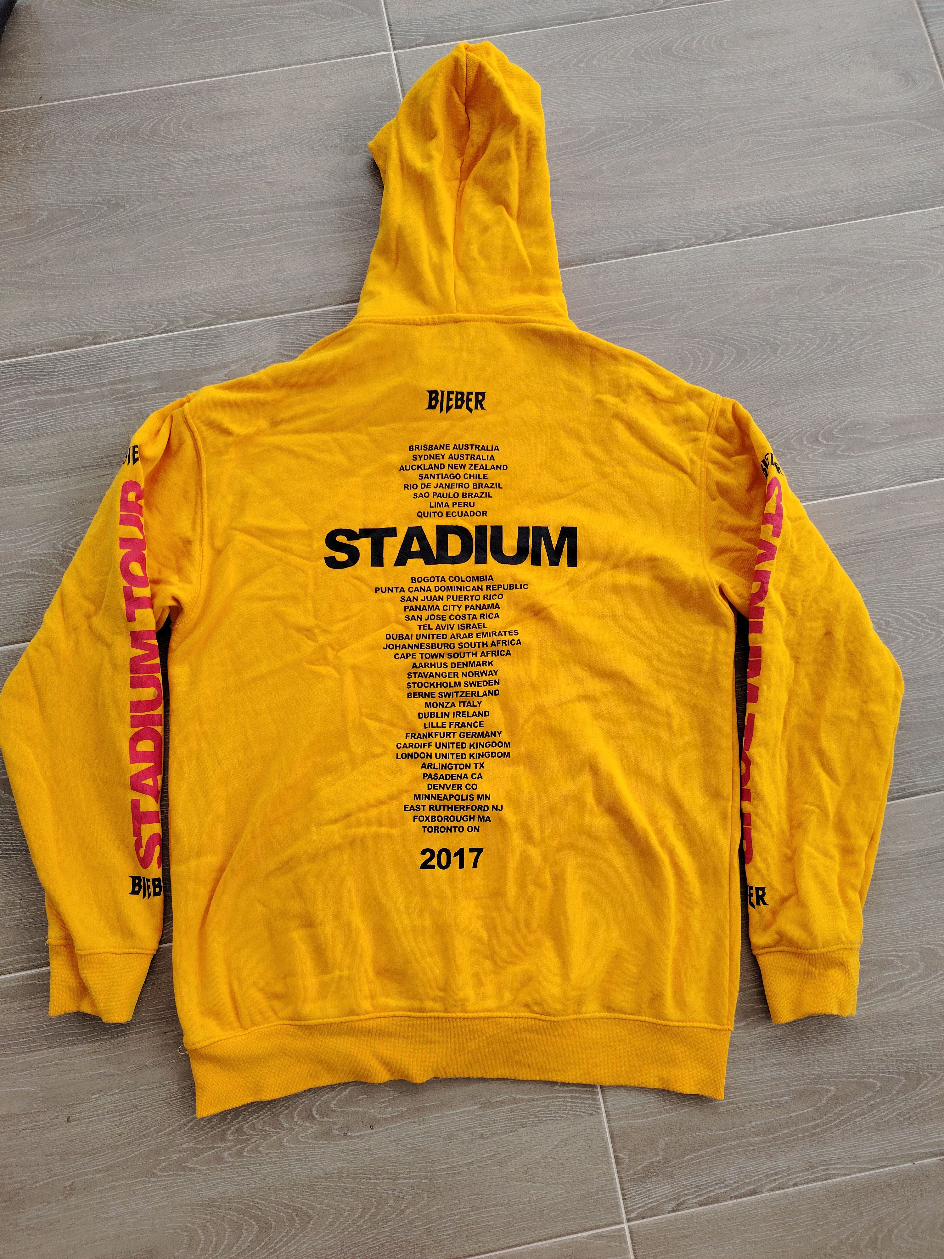 Justin Bieber 2017 Justin Bieber Merch Stadium Graphic Print Hoodie Size US M / EU 48-50 / 2 - 2 Thumbnail