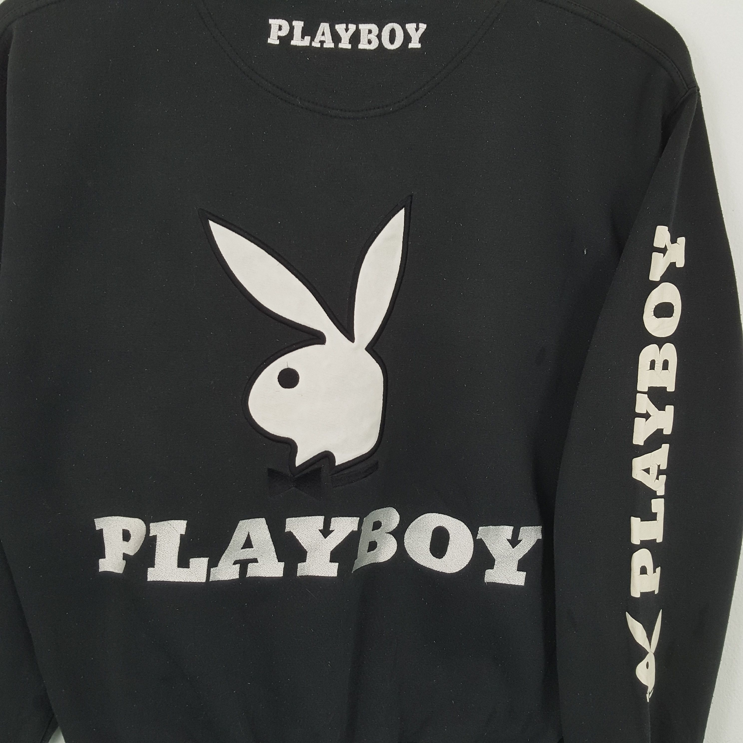 Playboy × Vintage PLAYBOY Logo Spellout Design Fashion Style Sweatshirt Size US L / EU 52-54 / 3 - 2 Thumbnail