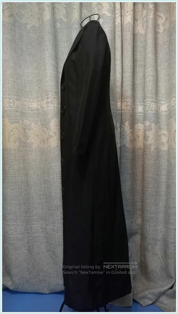 Yohji Yamamoto Yohji Yamamoto Black and white striped extra long wool bla Size S / US 4 / IT 40 - 6 Thumbnail