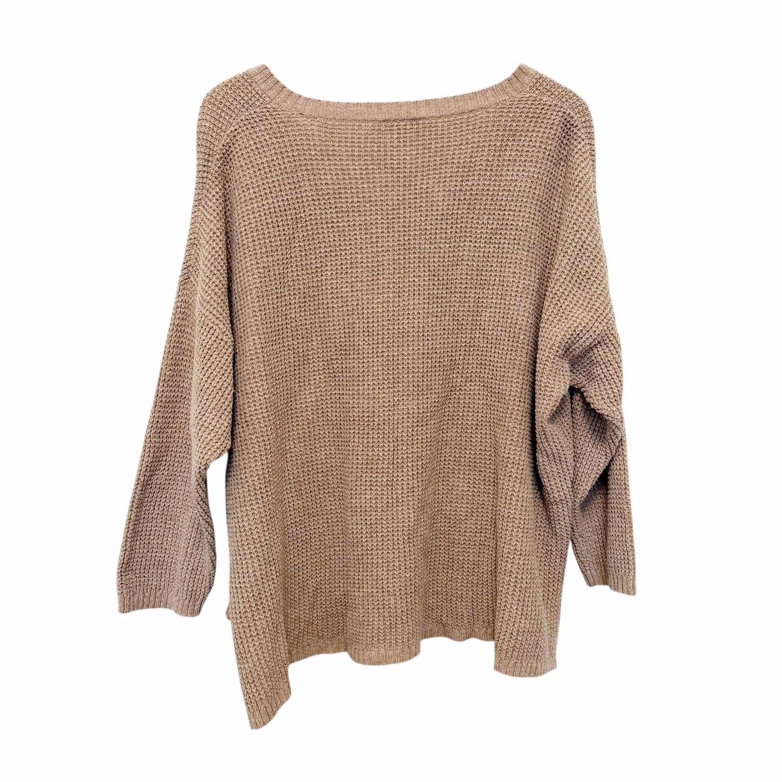 J. Jill J. Jill Yak Wool Blend Tan Knit Sweater Sz 3X Size 3XL / US 20-22 - 4 Thumbnail