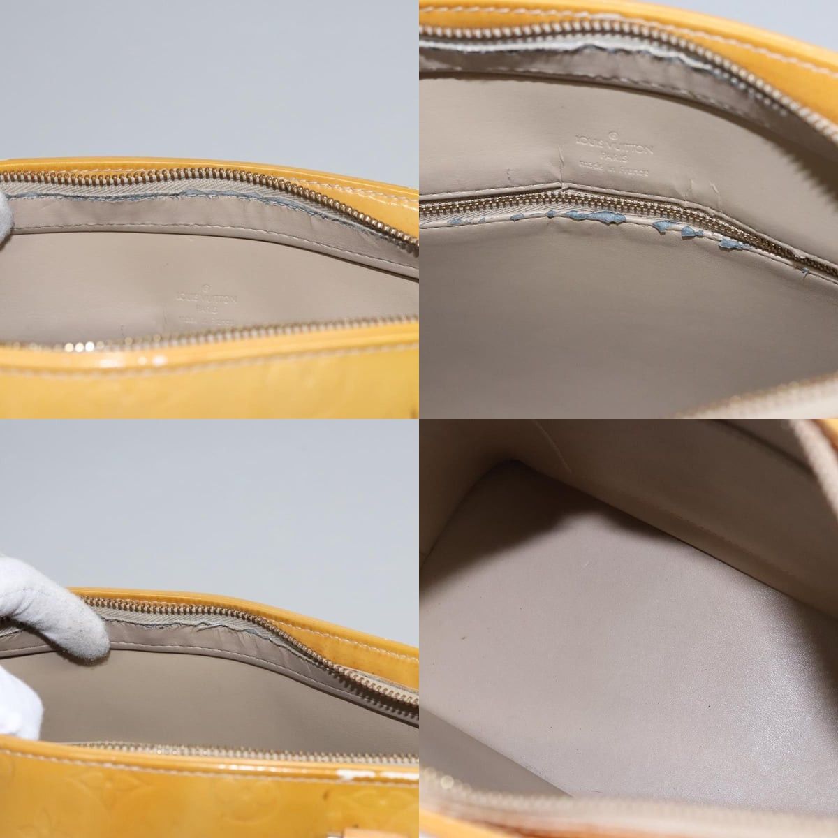 Louis Vuitton LOUIS VUITTON Monogram Vernis Houston Hand Bag Beige M91004 Size ONE SIZE - 12 Thumbnail