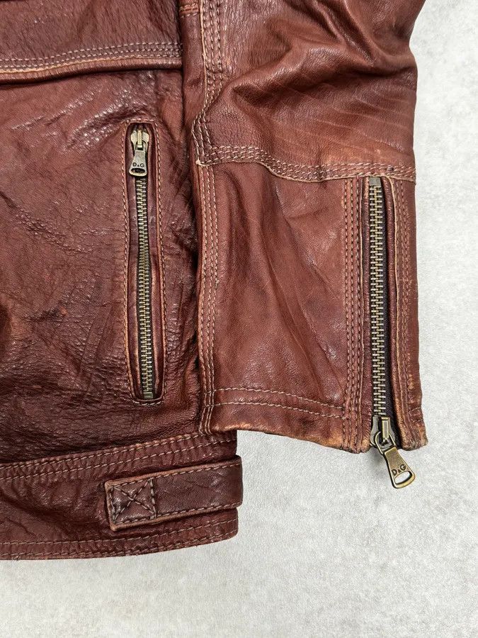 Dolce & Gabbana 2000s Dolce & Gabbana Bordeaux Leather Premium Jacket Size US M / EU 48-50 / 2 - 8 Thumbnail