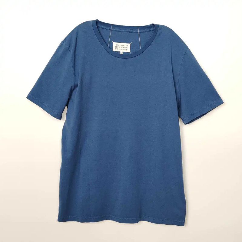 Maison Margiela Maison Margiela XL Blue Cotton T-Shirt 0089 Size US XL / EU 56 / 4 - 1 Thumbnail