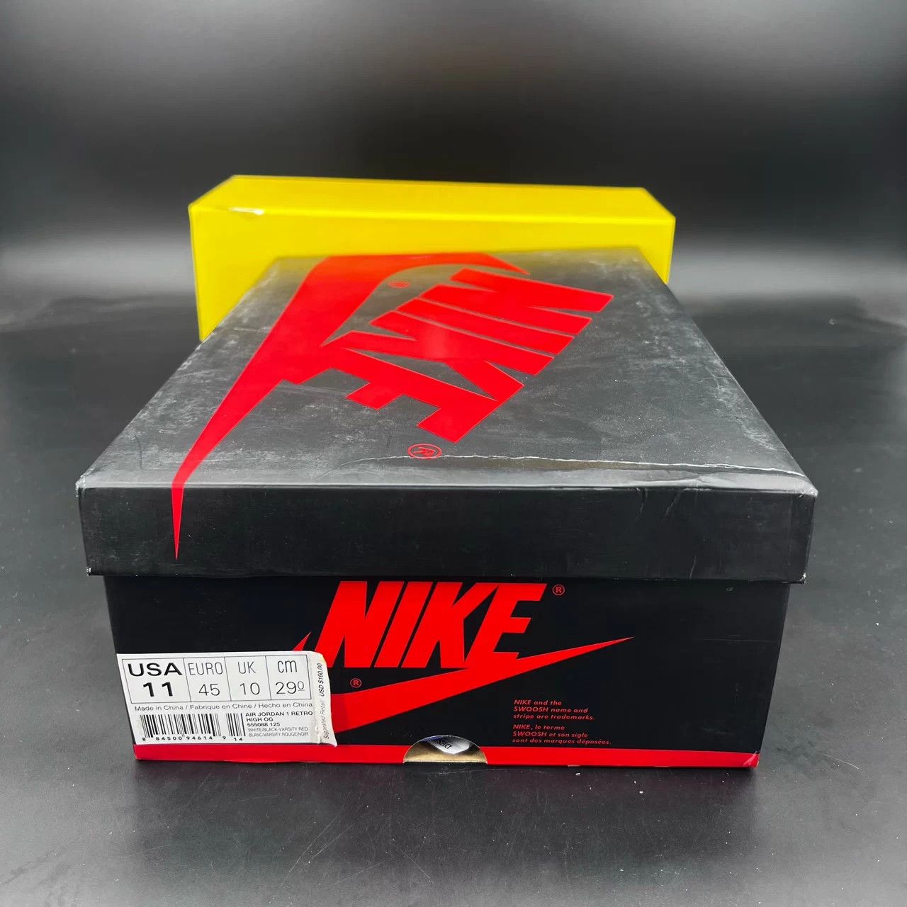 Nike Air Jordan 1 Black Toe 2016 45 Size US 12 / EU 45 - 7 Thumbnail