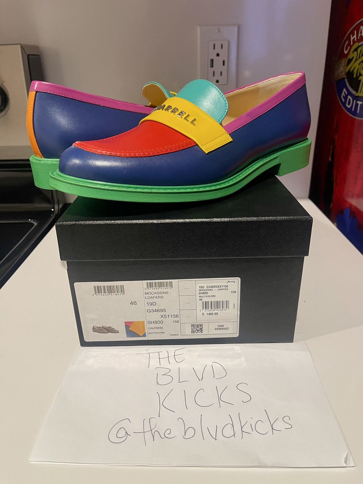 Chanel 2019 Pharrell Williams x CHANEL Loafers Multicolor Size US 13 / EU 46 - 2 Thumbnail