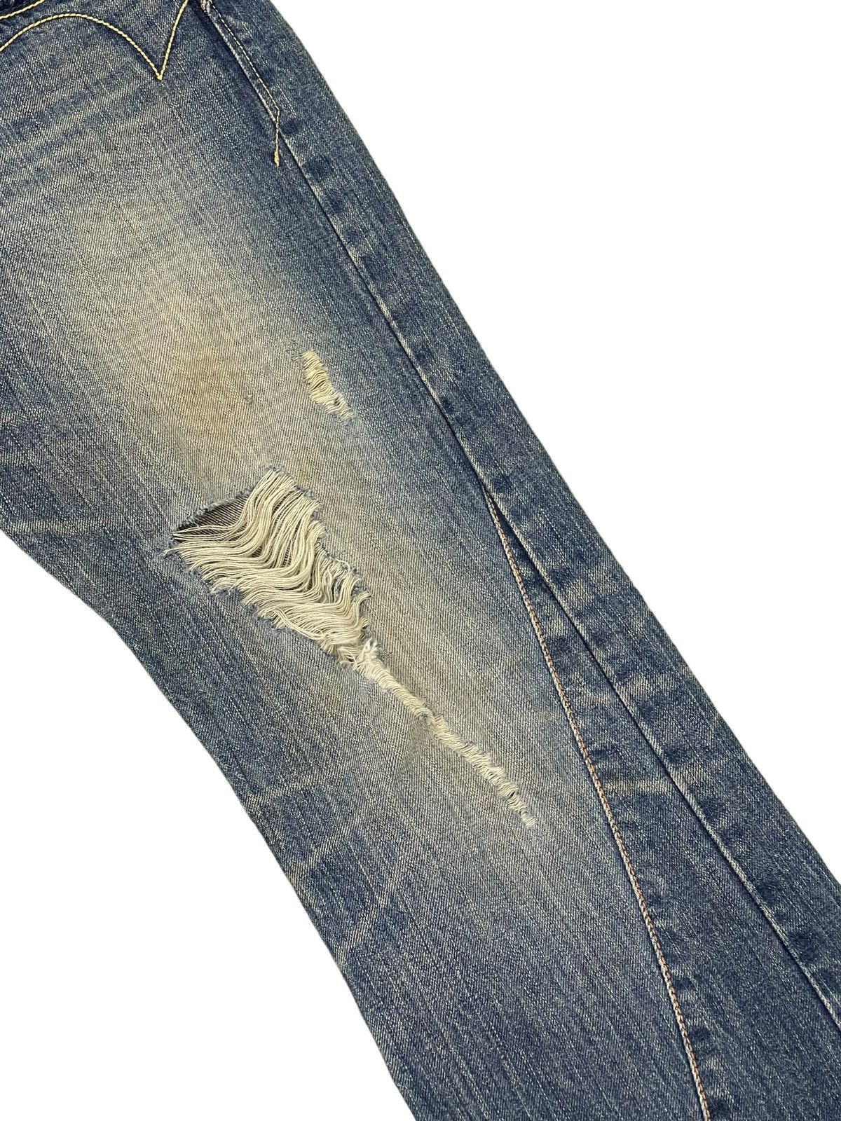 Edwin Flare Jeans Edwin Japan Faded Distres Low Rise Boot Cut 8🟦5 Size US 30 / EU 46 - 7 Thumbnail