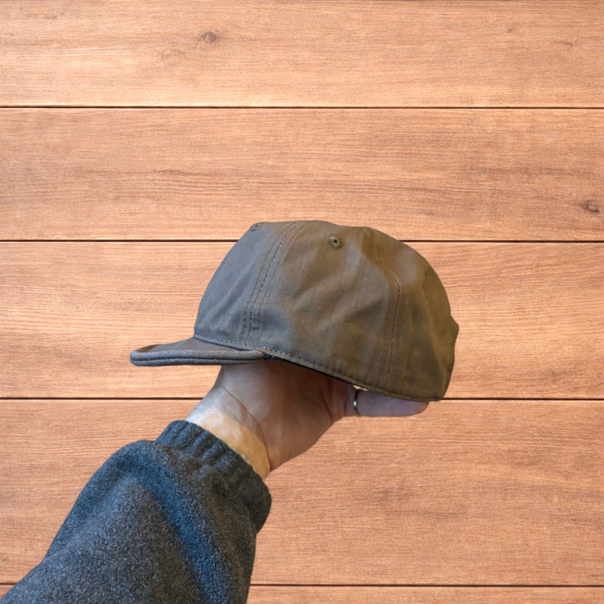 Japanese Brand Vintage Korean style short brim hat cap in brown. Size ONE SIZE - 2 Thumbnail