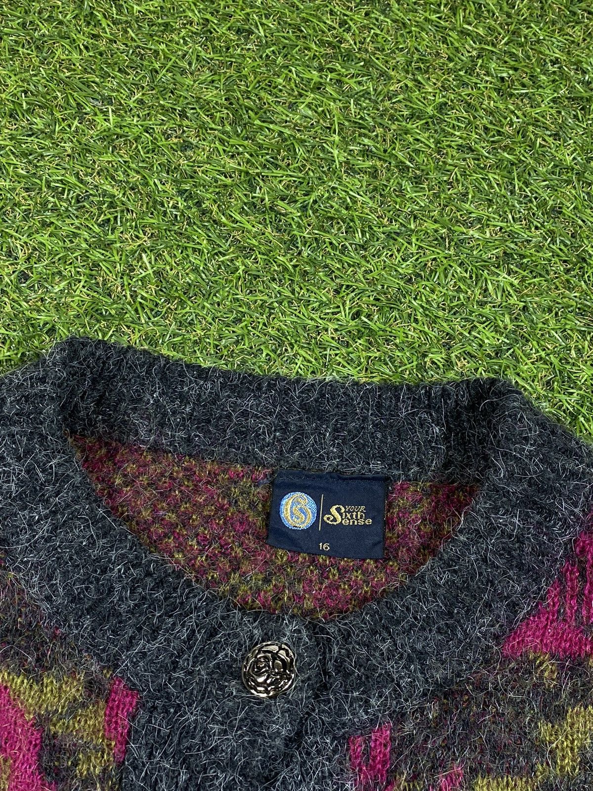 Vintage Vintage 90s woool sweater cardigan Japanese Coogi style Size XL / US 12-14 / IT 48-50 - 5 Thumbnail