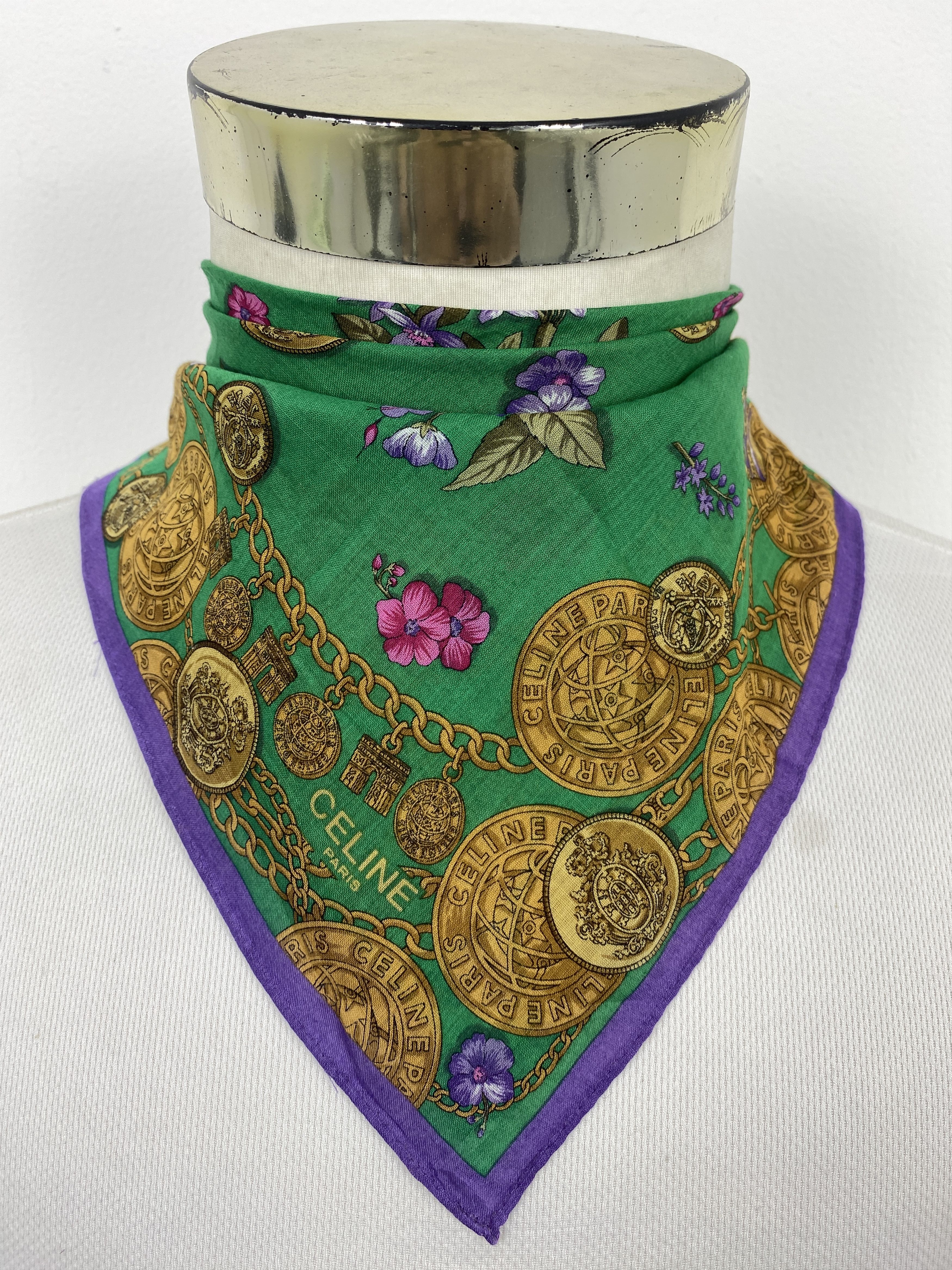 Celine Vintage Celine Handkerchief / Neckerchief KT0291 Size ONE SIZE - 1 Thumbnail