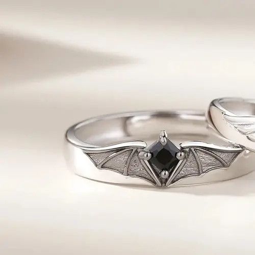 Jewelry Angel Demon Couple Rings Size ONE SIZE - 2 Thumbnail