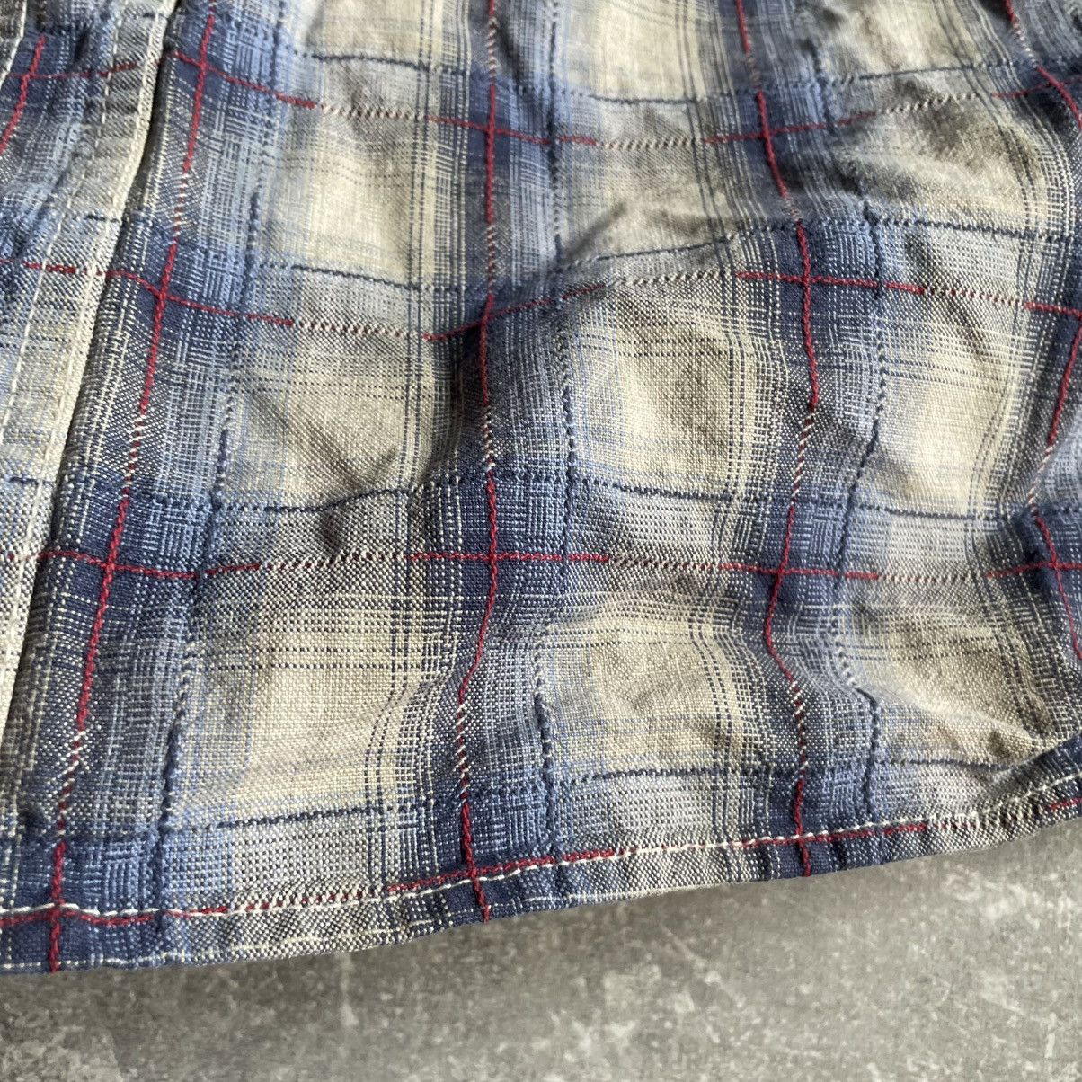 Vintage × Wrangler Rare 90s Vintage Wrangler indigo Aztec Western Shirt Strip Size US XXL / EU 58 / 5 - 5 Thumbnail
