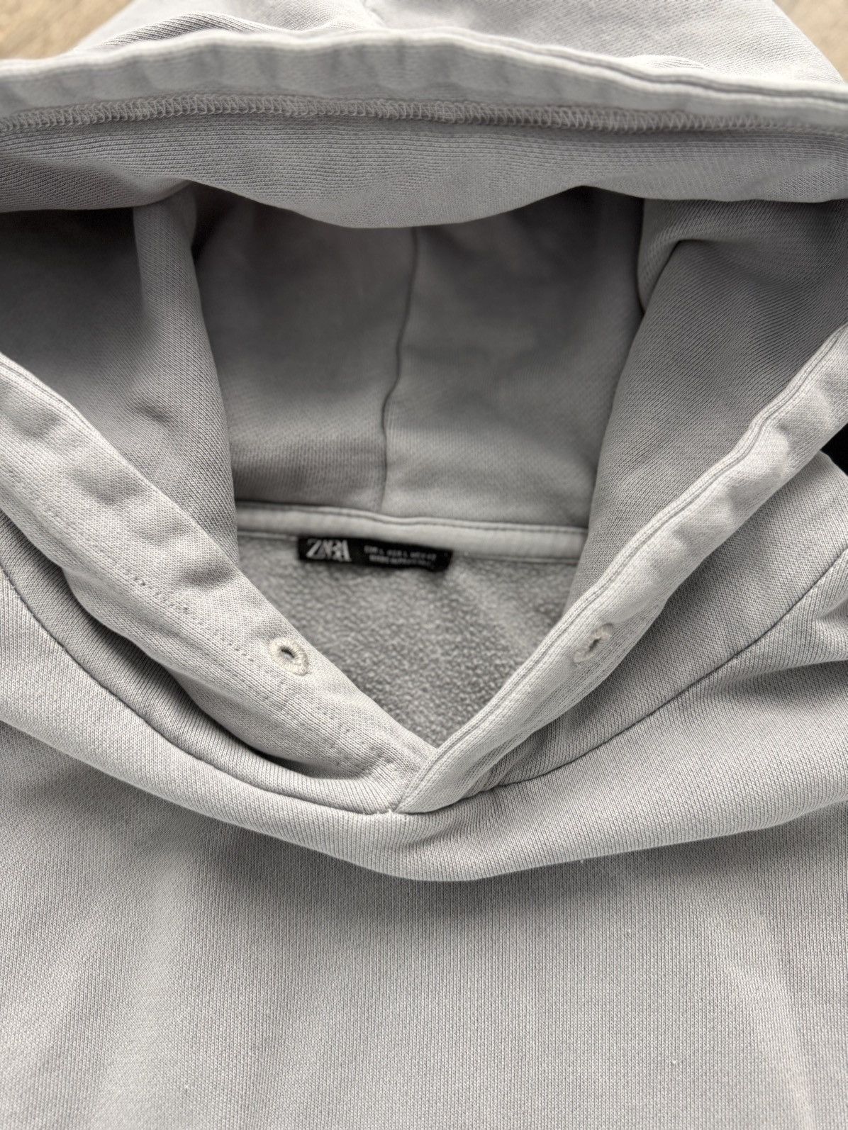 Zara Blue/Gray Tint Cropped Zara Hoodie Size US L / EU 52-54 / 3 - 2 Thumbnail