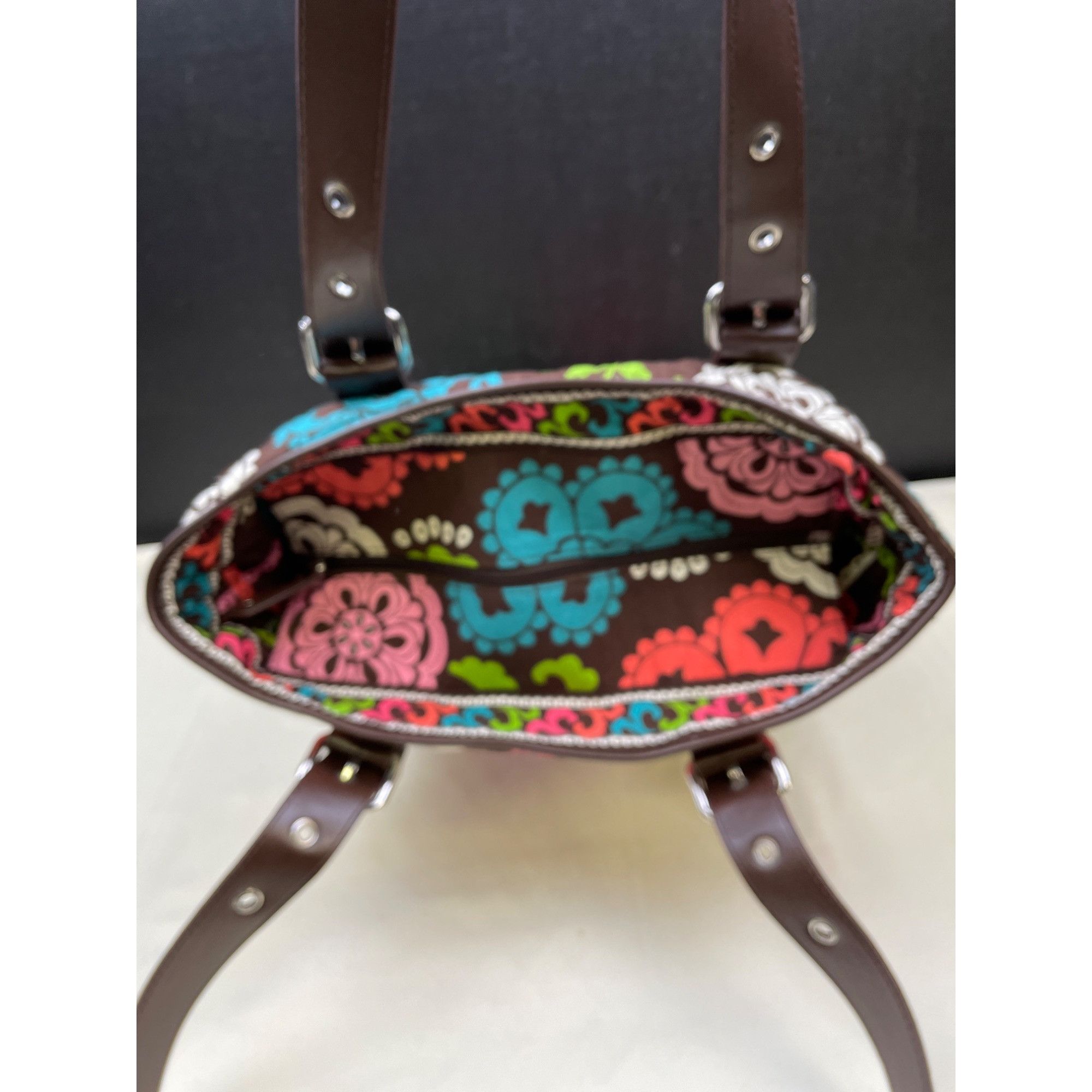 Vera Bradley Vera Bradley Lola floral Women's Tote Purse Shoulder bag Bro Size ONE SIZE - 6 Thumbnail