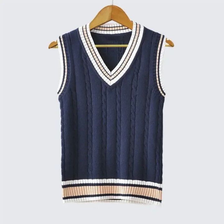 Japanese Brand × Vintage Sleeveless Knitted Sweater Vest Size US XXL / EU 58 / 5 - 1 Thumbnail