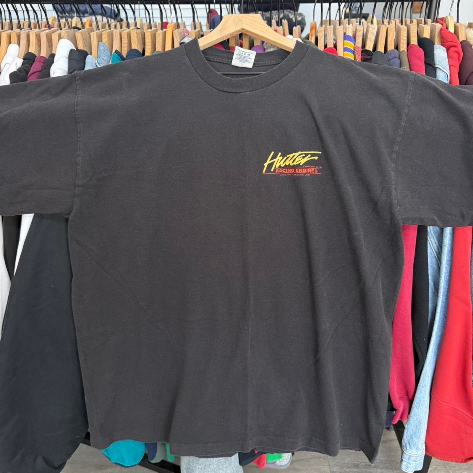 Other Vintage 90s Hutler Racing Engines Tee Black Single Stitch Size US XXL / EU 58 / 5 - 3 Thumbnail