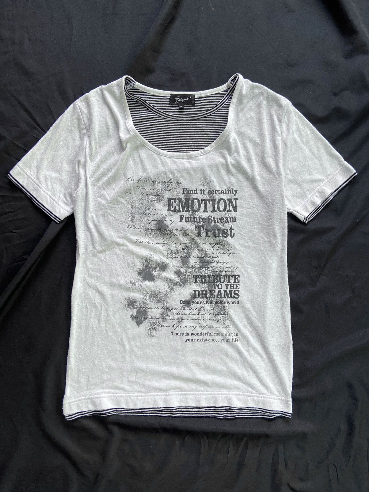 image of Beauty Beast x If Six Was Nine Find It Certainly Emotion Future Stream Trust Tee in White (Size Med