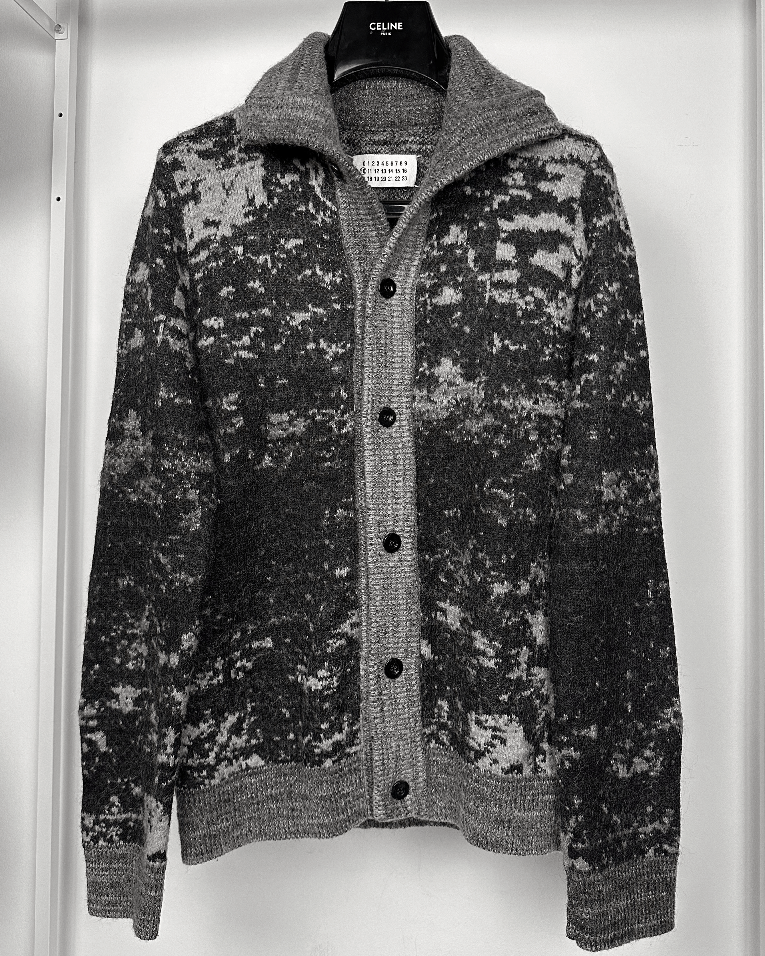 Maison Margiela Maison Margiela Snow Camo Mottled Turtleneck Cardigan Size US M / EU 48-50 / 2 - 3 Thumbnail