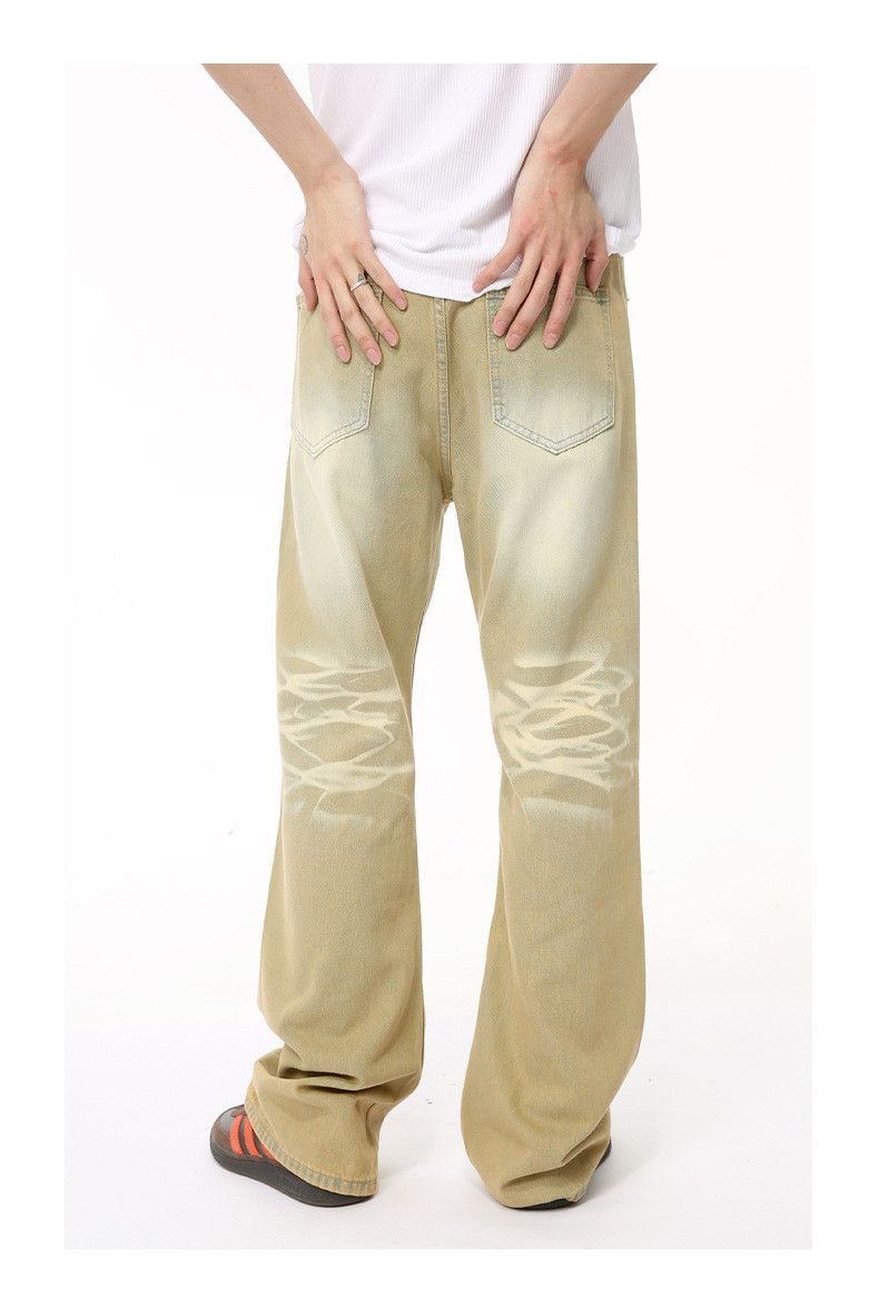 Japanese Brand × Jean Distressed yellowed vintage flared washed jeans Size US 32 / EU 48 - 6 Thumbnail