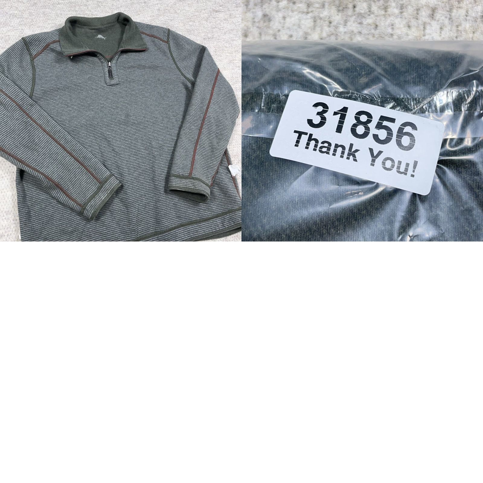 Tommy Bahama Tommy Bahama Sweater Men Large Green Pullover Quarter Zip Reversible Sweatshirt Size US L / EU 52-54 / 3 - 9 Thumbnail