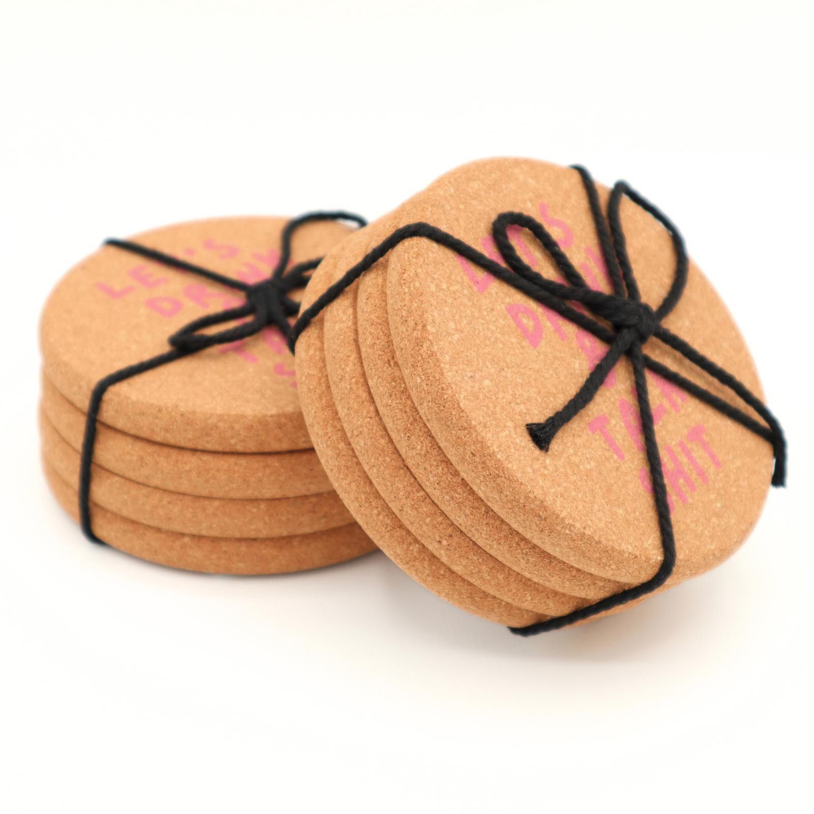 Other Let's Drink And Talk Shit Cork Coaster Size ONE SIZE - 2 Thumbnail
