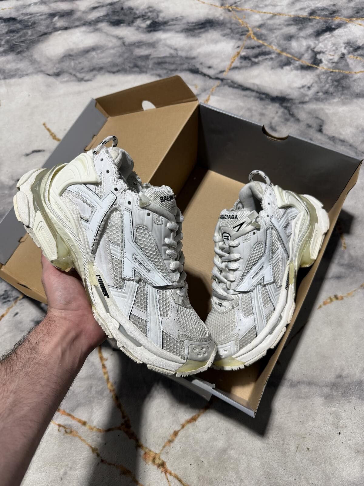 Balenciaga Balenciaga Runner White - Sz 10M Size US 10 / EU 43 - 1 Thumbnail