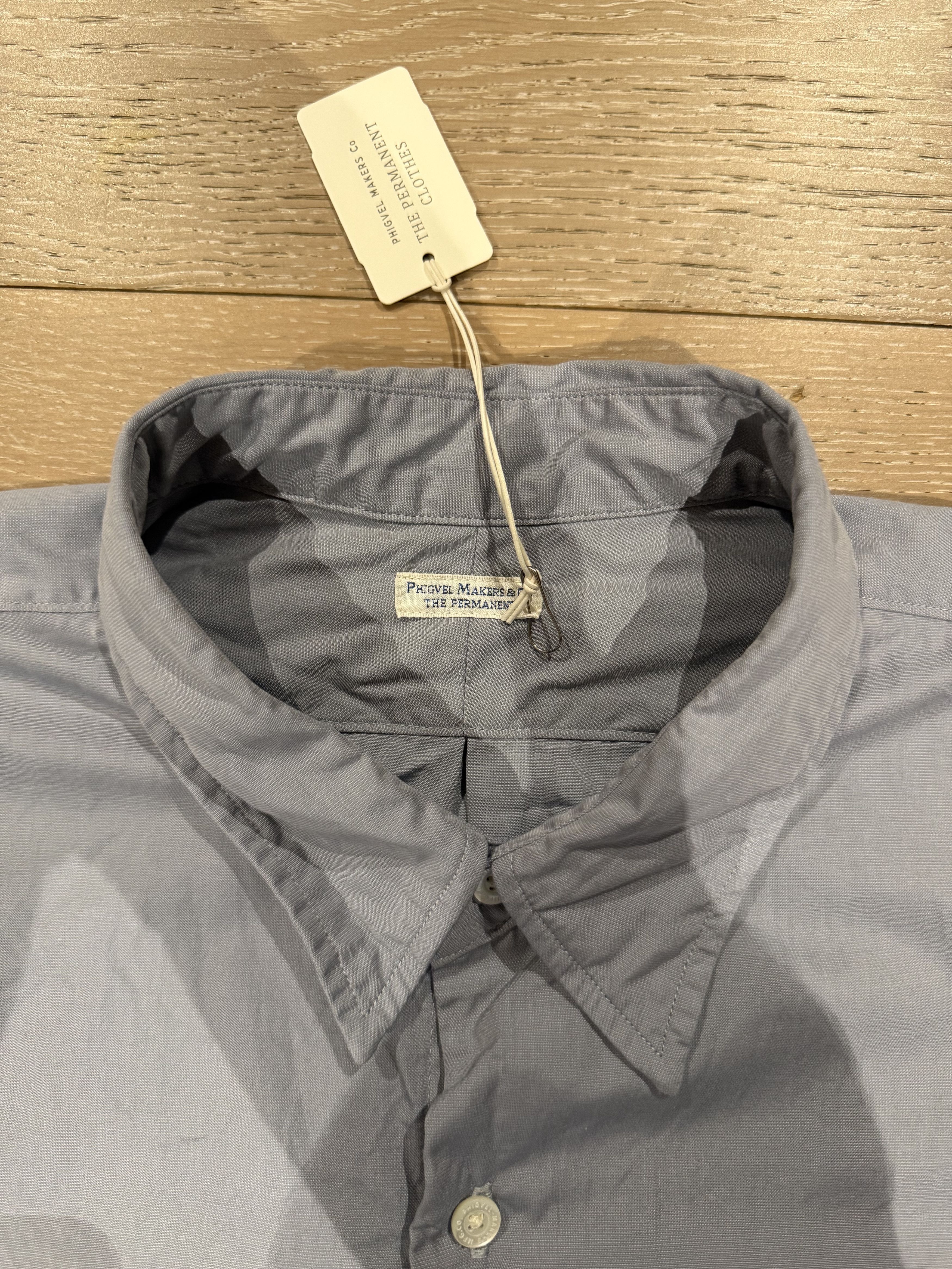 PHIGVEL MAKERS & Co. 💚 Phigvel Makers & Co. Regular Collar Dress Shirt Old Sax Size US M / EU 48-50 / 2 - 9 Thumbnail