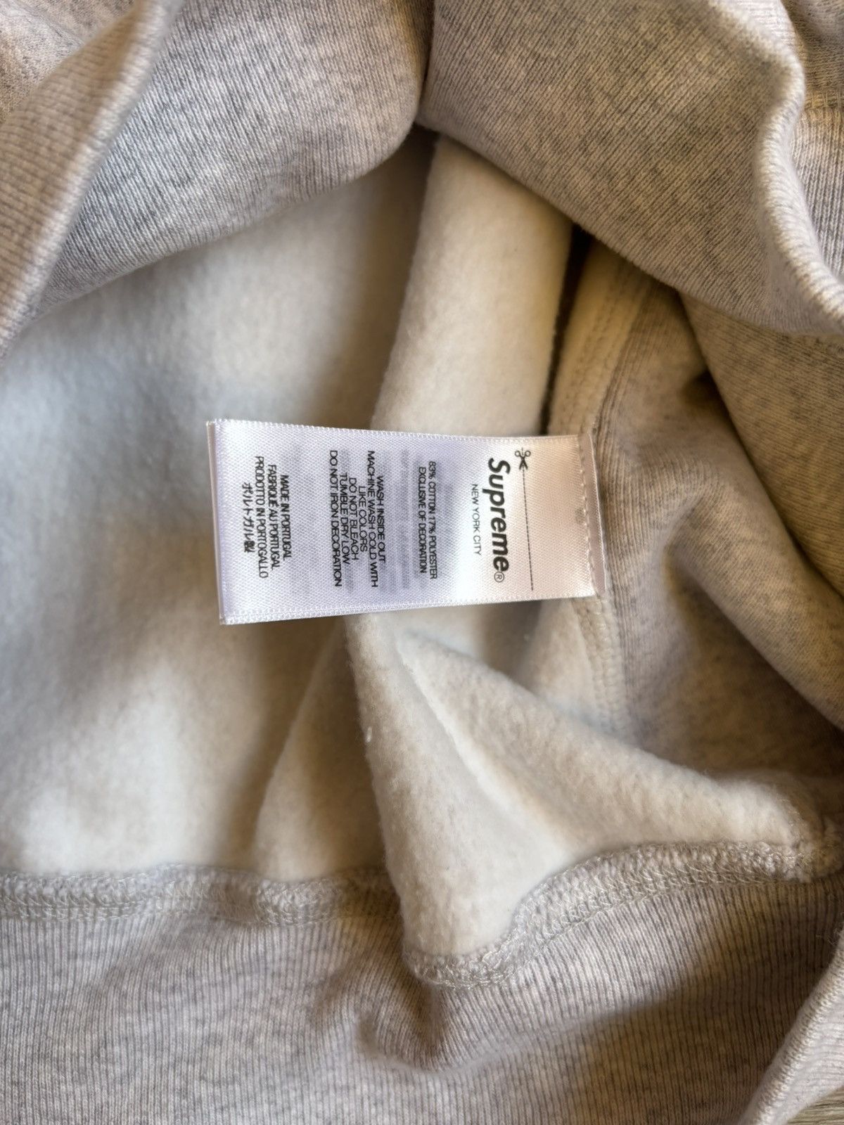 Supreme Supreme Grey Collegiate Sleeve Hoodie Size US L / EU 52-54 / 3 - 6 Thumbnail