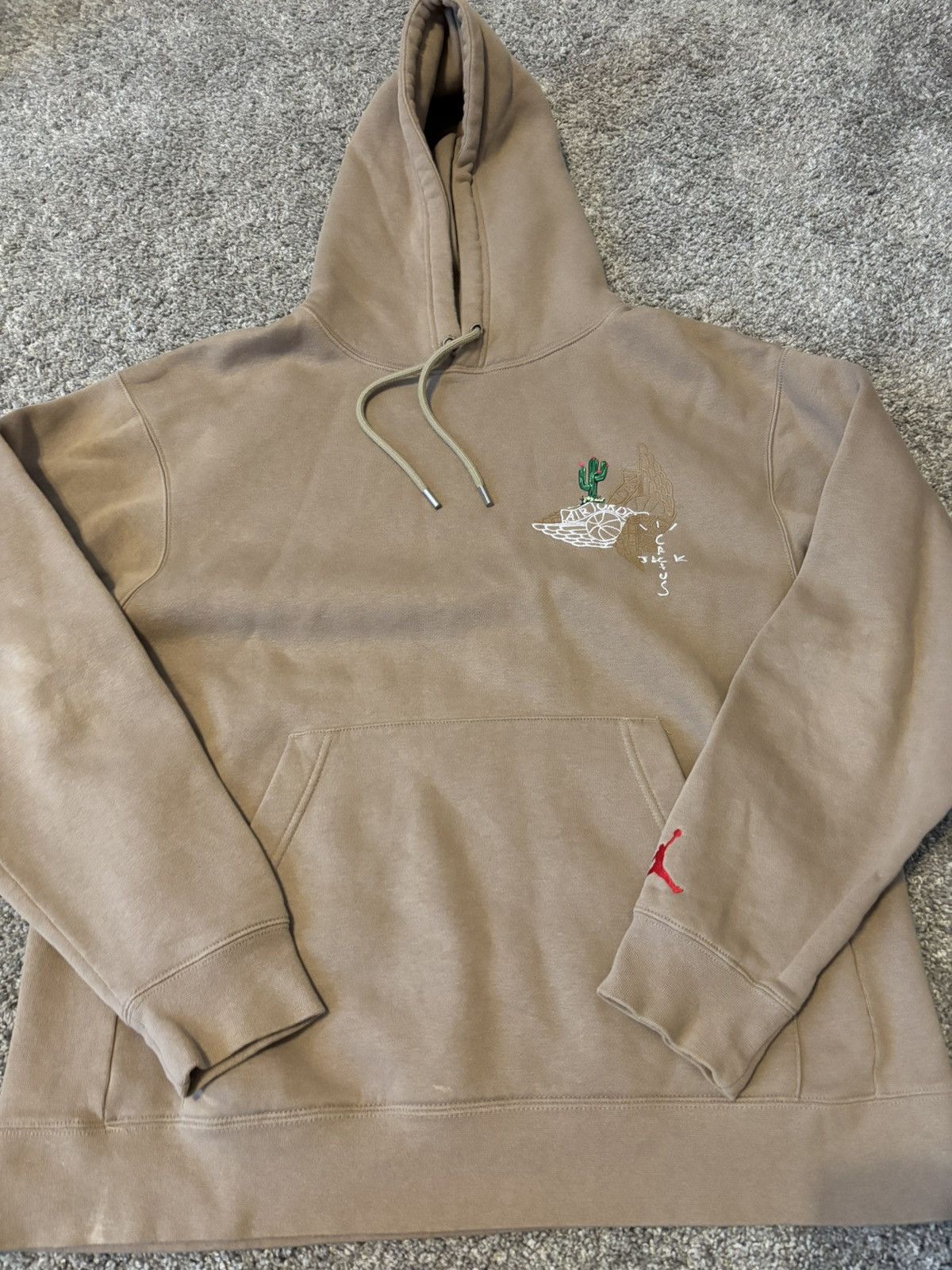 Jordan Brand  Travis Scott Travis Scott Cactus Jack x Jordan Pullover  Hoodie Khaki 6 | Grailed