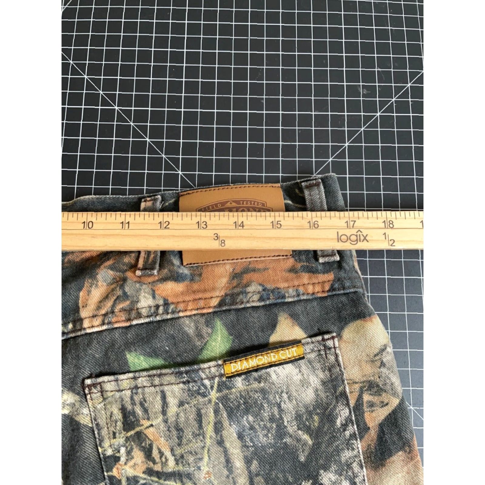 Vintage VINTAGE Diamond Cut Men's Jeans Camouflage 34 x 30 Mossy Oak Break Up Cotton Denim Straight 90s Retro Natural Size US 34 / EU 50 - 5 Thumbnail
