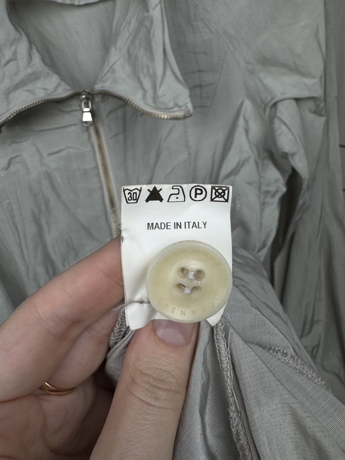 Transit Transit Par Such TR-900 Beige Metal Designer Full Zip Coat Size XS / US 0-2 / IT 36-38 - 11 Thumbnail
