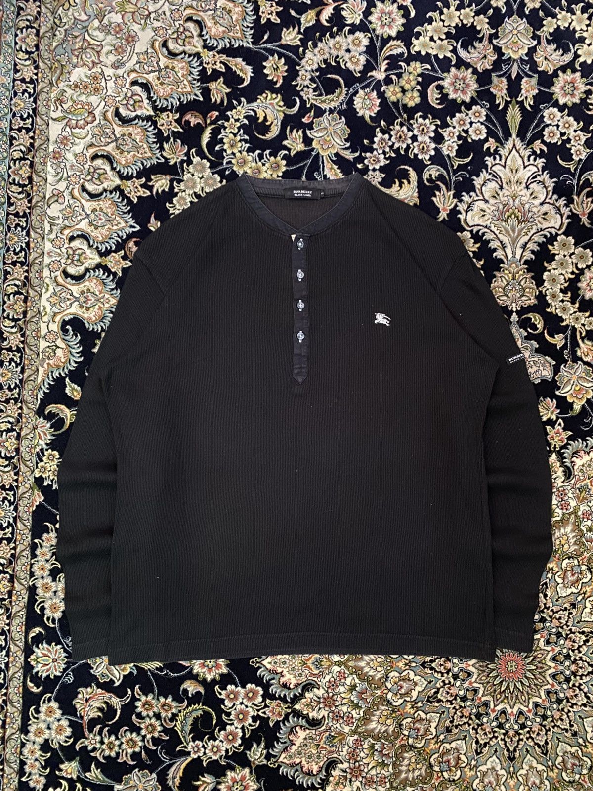 Burberry Burberry Black Label Long Sleeve Henley Shirt Size US XL / EU 56 / 4 - 1 Thumbnail
