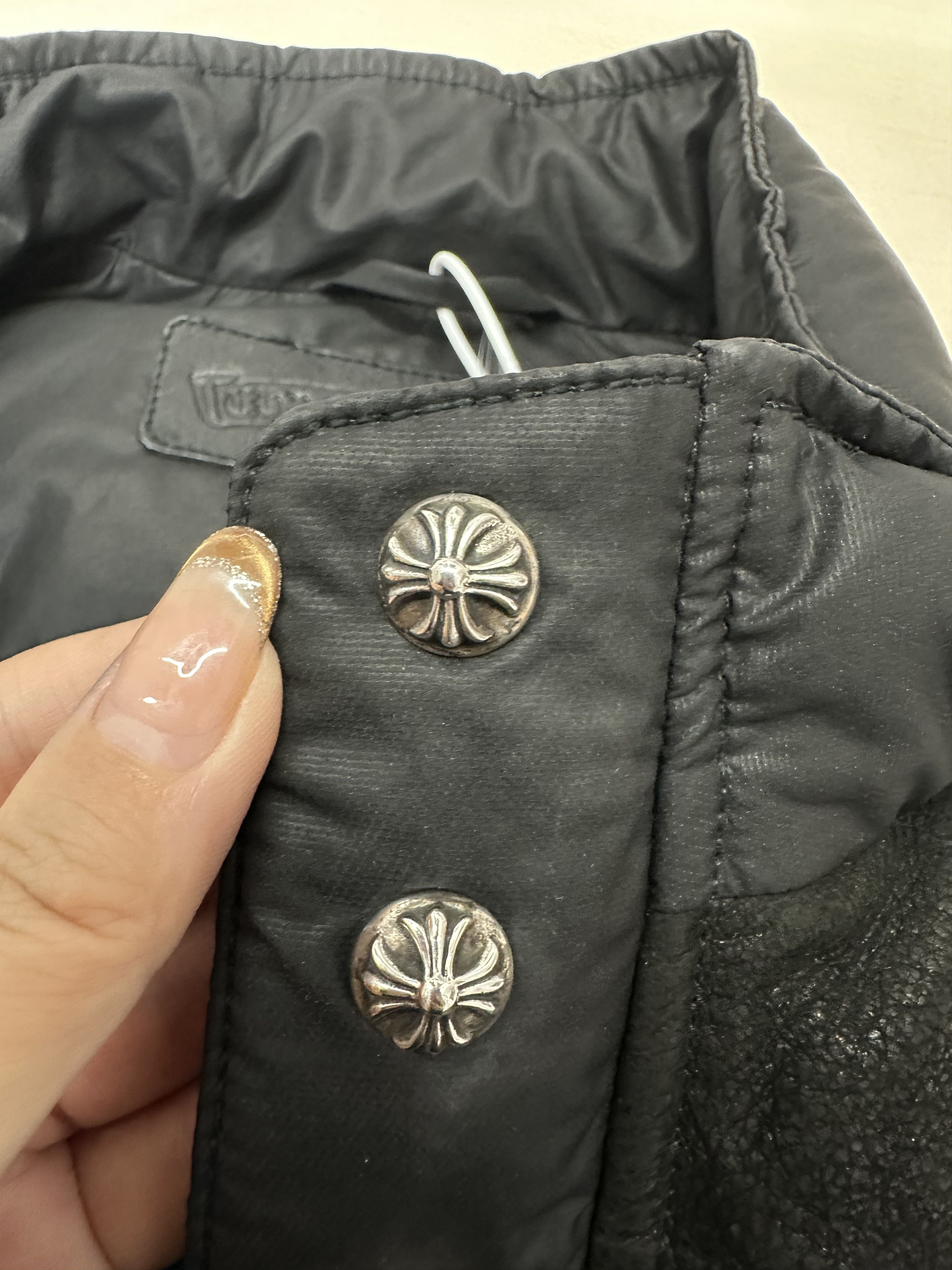 Chrome Hearts Chrome Hearts Black Leather Fleur Puffer Down Vest Size US M / EU 48-50 / 2 - 5 Thumbnail