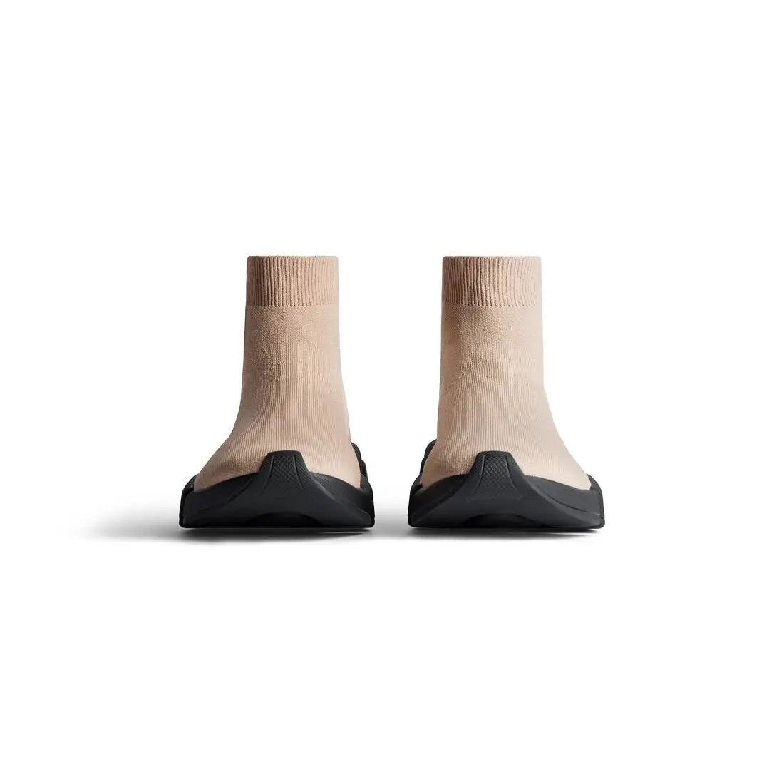 Balenciaga o1tr1nto1125 Speed 2.0 Recycled Knit Sneakers in Beige Size US 9 / IT 39 - 2 Thumbnail