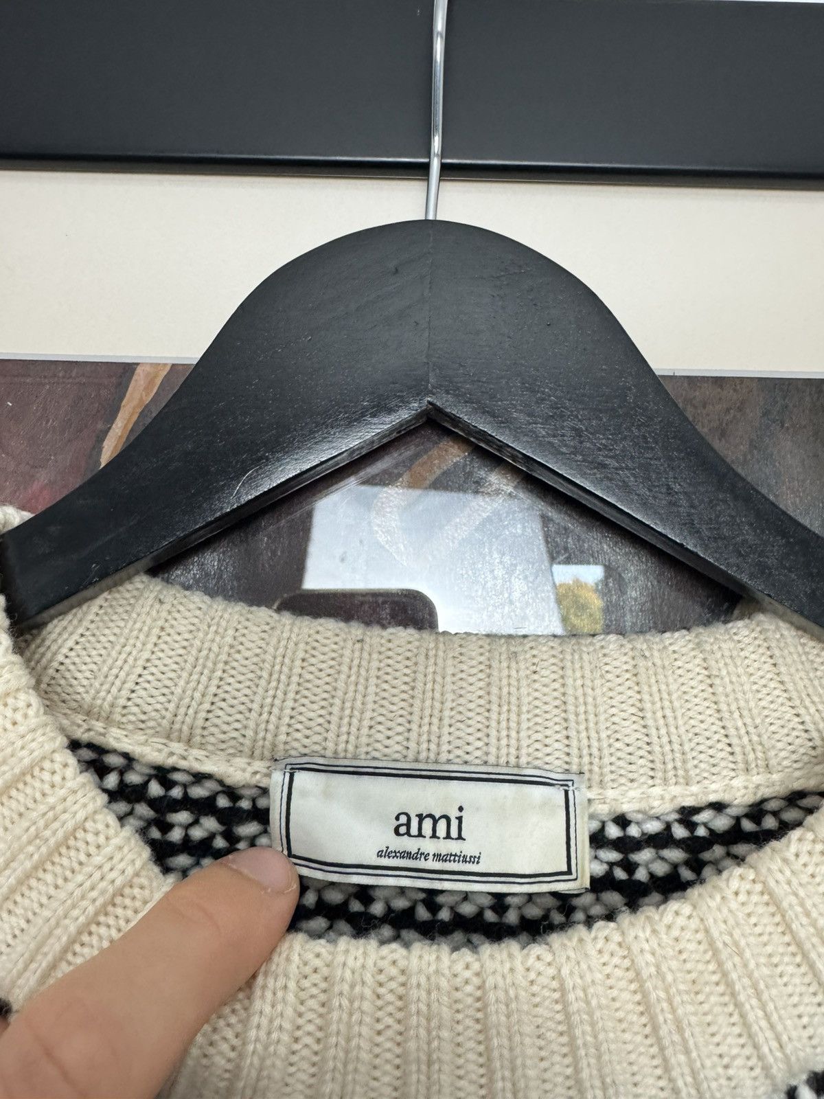 AMI Ami Paris Wool Sweater Boxy Fit Knit Casual Designer Sample Size US M / EU 48-50 / 2 - 4 Thumbnail