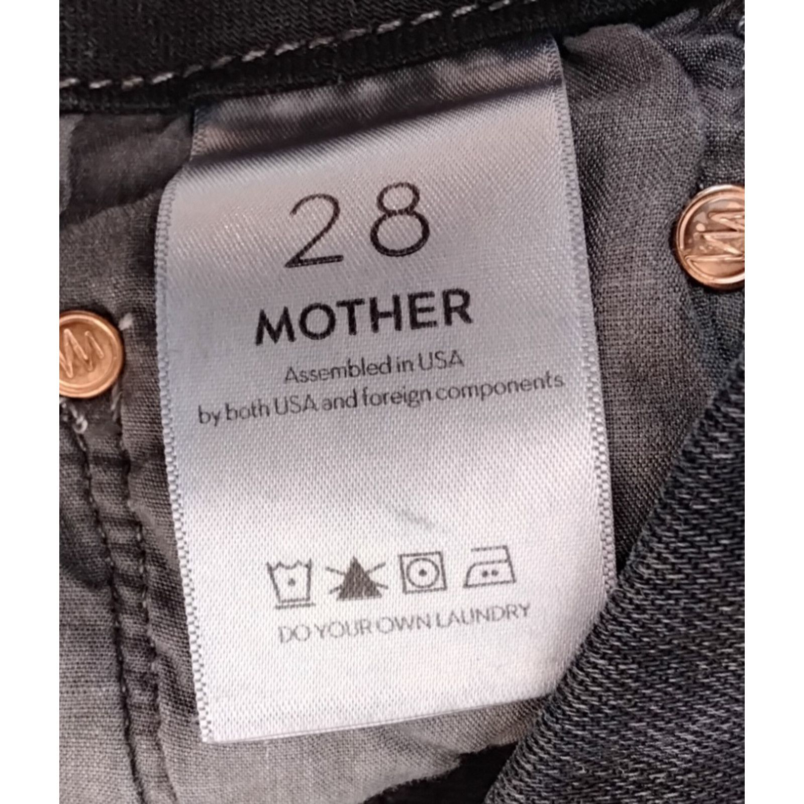 MOTHER Mother The High Waisted Looker Jeans Women's 28 Dark Wash Size 28" / US 6 / IT 42 - 7 Thumbnail