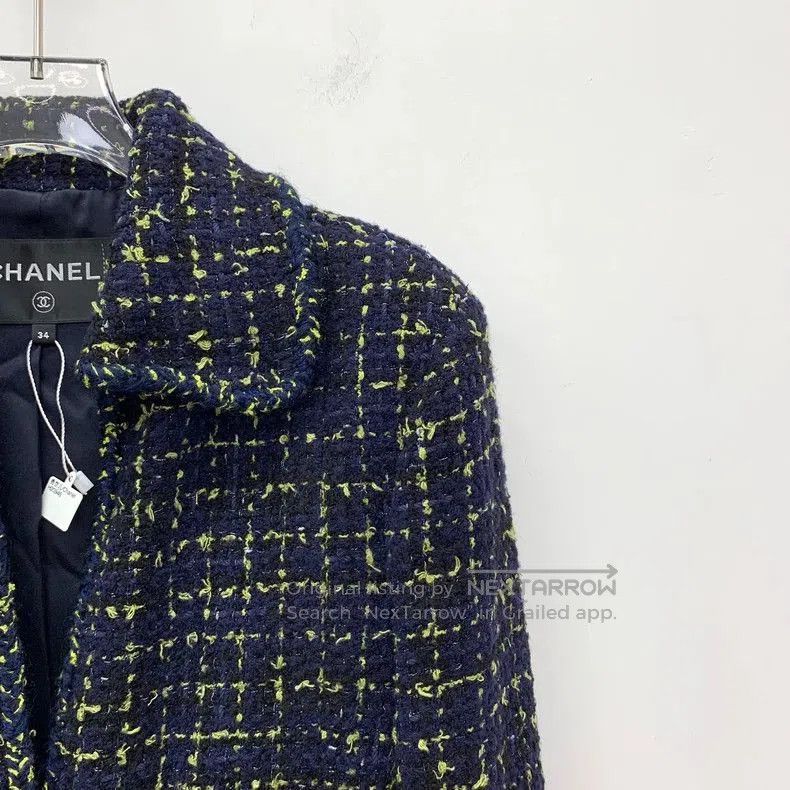 Chanel Chanel Blue Tweed Long Sleeve Jacket. Size US XXS / EU 40 - 3 Thumbnail