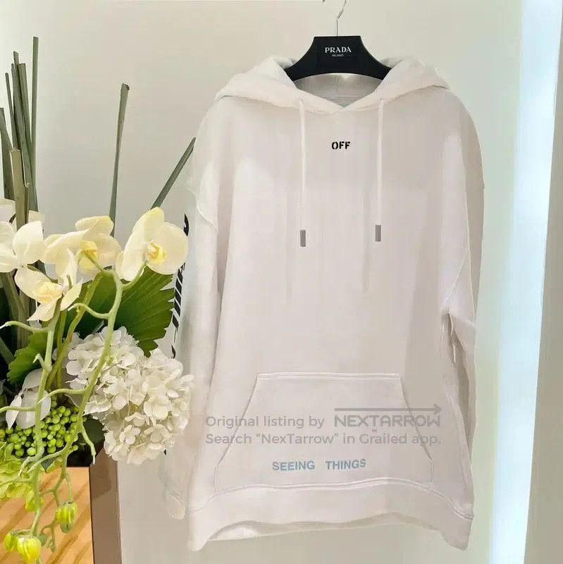 Off-White Off-White White Cotton Women's Hoodie . Size XXS / US 00 / IT 34 - 1 Thumbnail