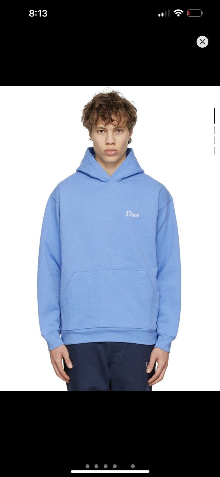 Dime dime blue classic logo sweatshirt Size US XL / EU 56 / 4 - 1 Thumbnail