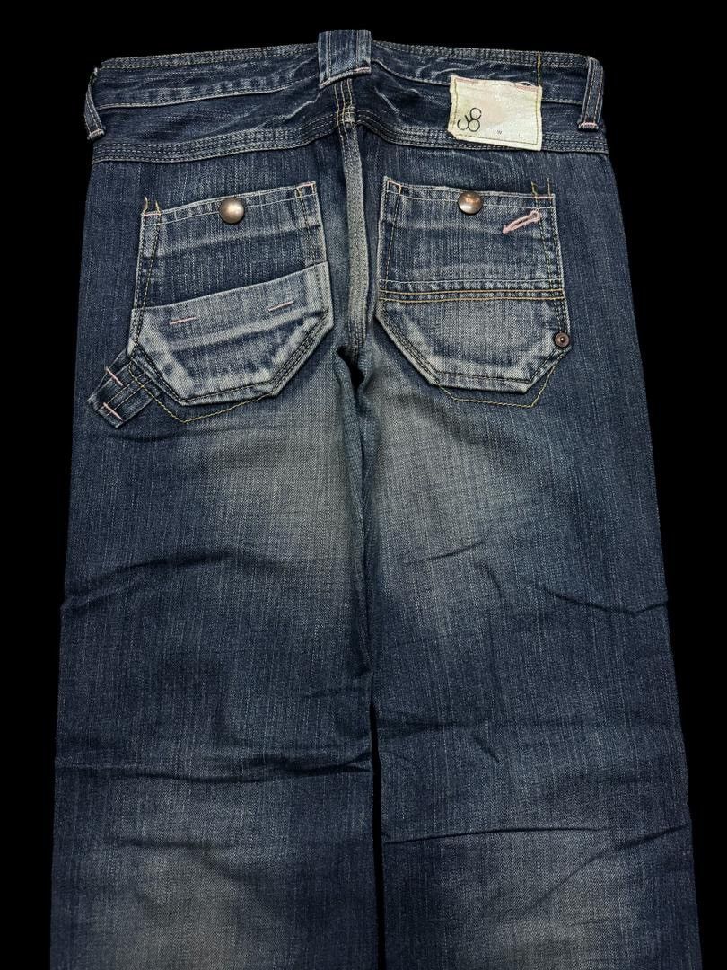 Japanese Brand BAGGY Vintage 90s John Bull Honey Comb Faded Style Distress Size US 29 - 13 Thumbnail