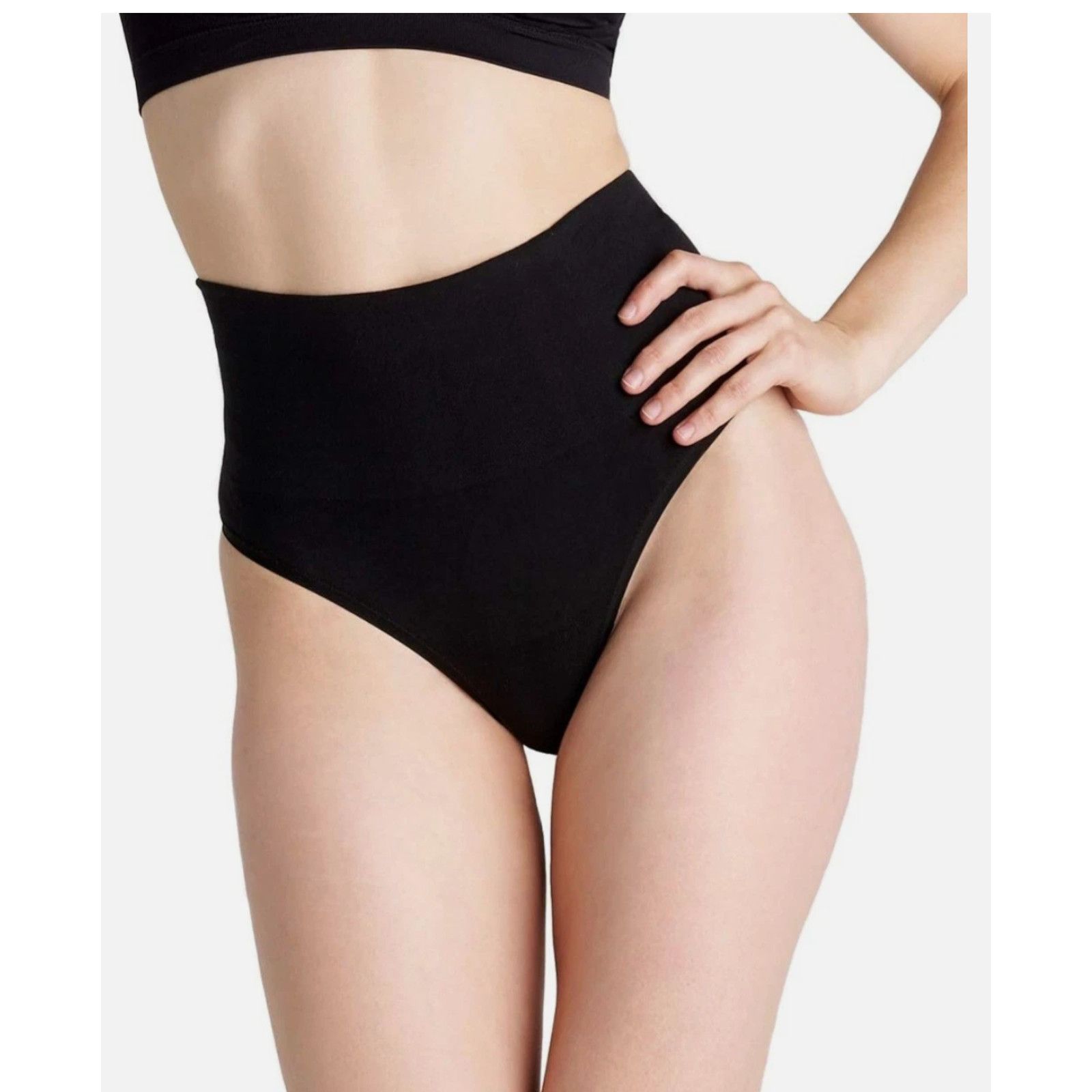 Essentials Essentials Nylon Seamless Shaping Thong Tummy Control S/M Size ONE SIZE - 1 Thumbnail