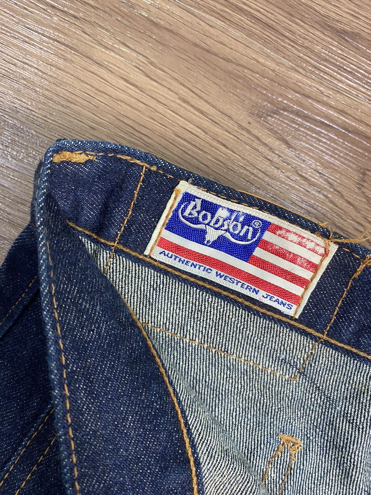 Vintage 70s 80s Super Flare Vintage Bobson Bush Pant Boot Cut Denim Size US 27 - 9 Thumbnail