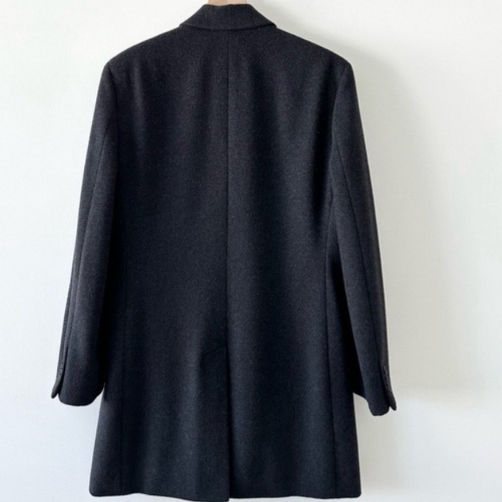 Kenneth Cole Kenneth Cole Wool Single-Breasted Pea Coat Grey Size 44R Size US M / EU 48-50 / 2 - 2 Thumbnail