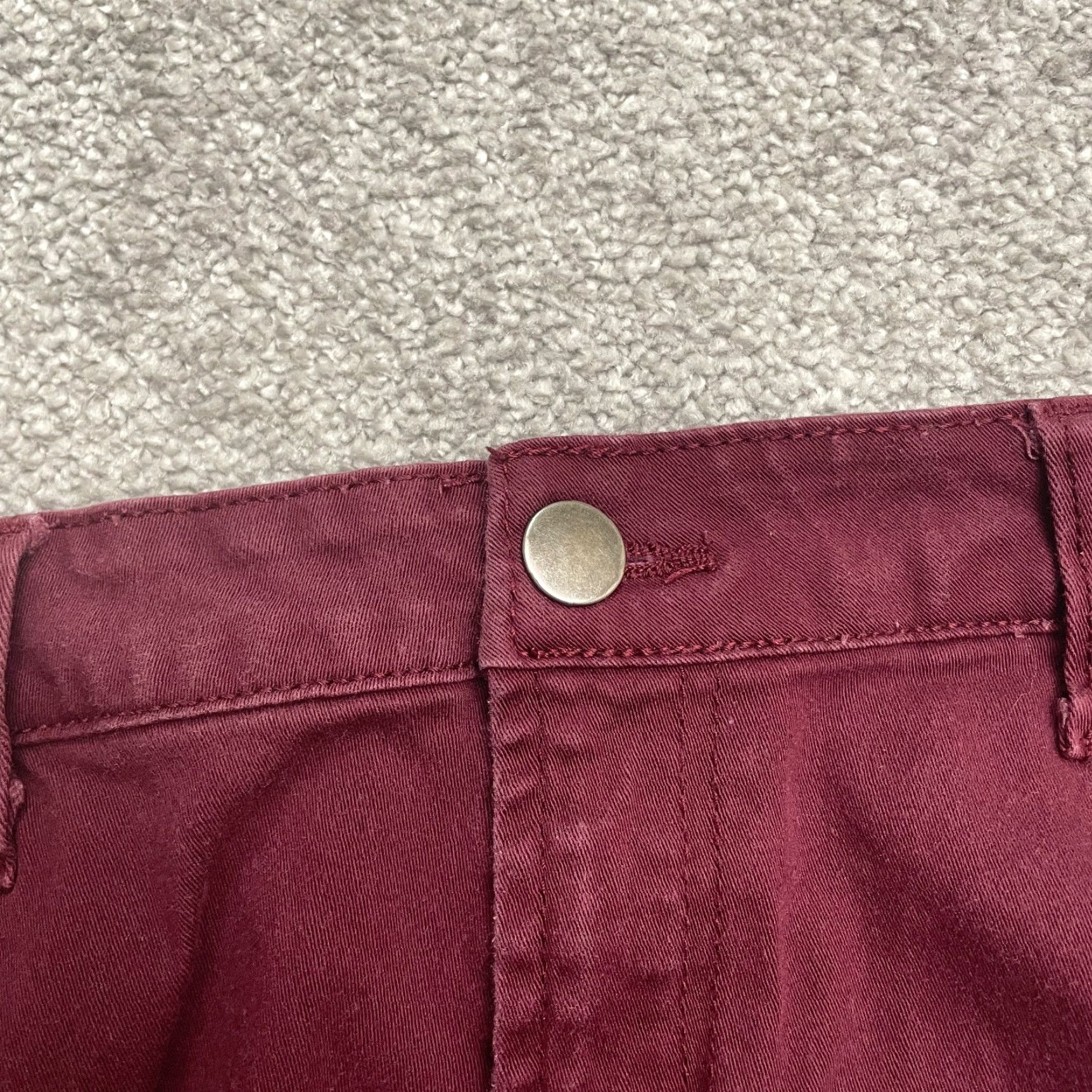 Denime Wax Jean Premium Denim Juniors 13 Burgundy Straight Leg Mid Rise Jeans 32x29 Women Vintage No Size 34" / US 12 / IT 48 - 3 Thumbnail