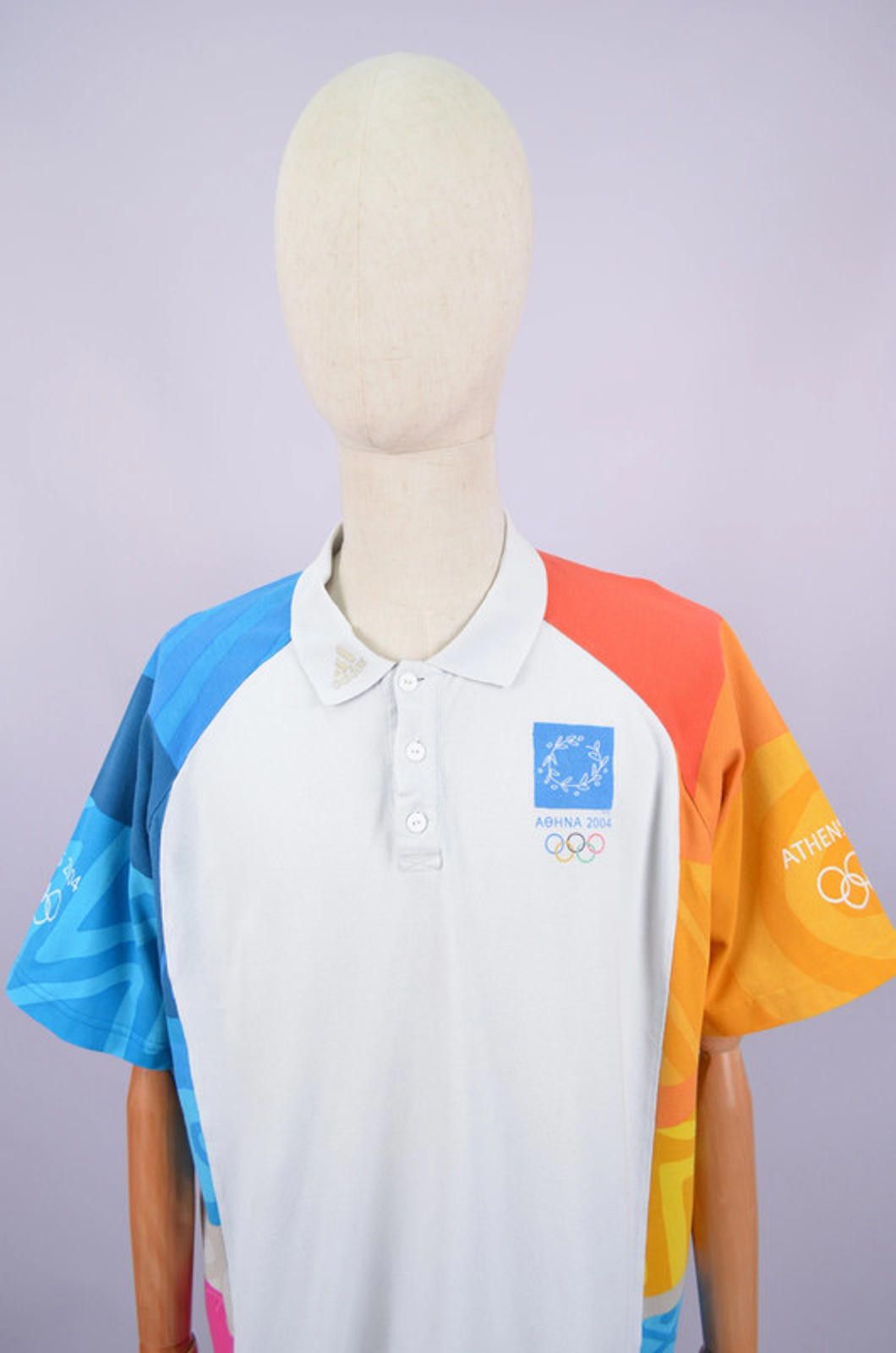 Adidas Athens 2004 Olympic Games Polo Shirt Adidas T Shirt Size XL Size US XL / EU 56 / 4 - 3 Thumbnail